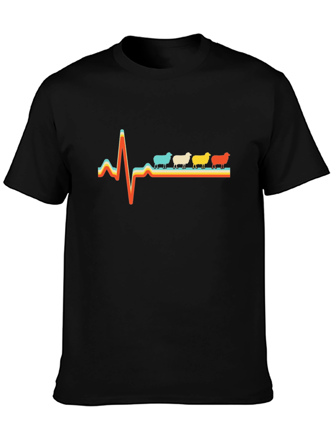 Sheep Heartbeat T-Shirt - Quirky Graphic Tee