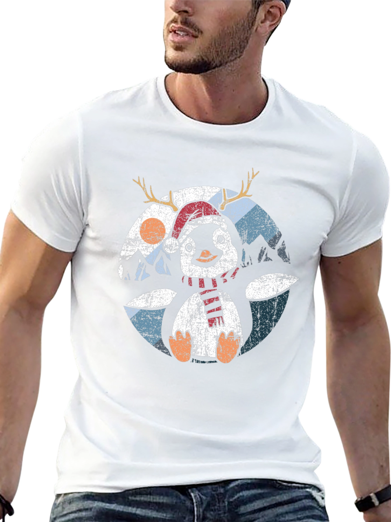 Penguin Holiday Tee: Christmas Antler T-Shirt