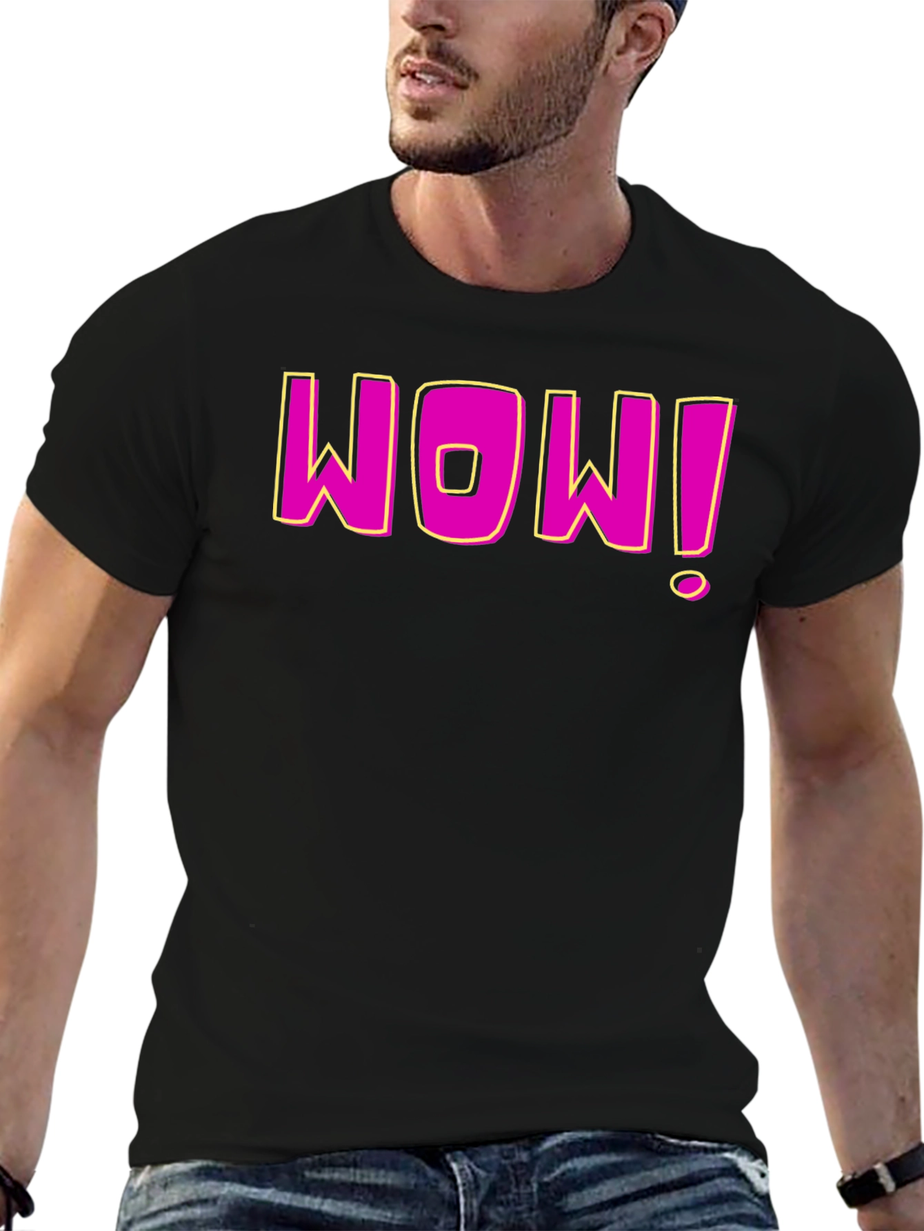 WOW! Graphic Tee - Trendy Casual T-Shirt