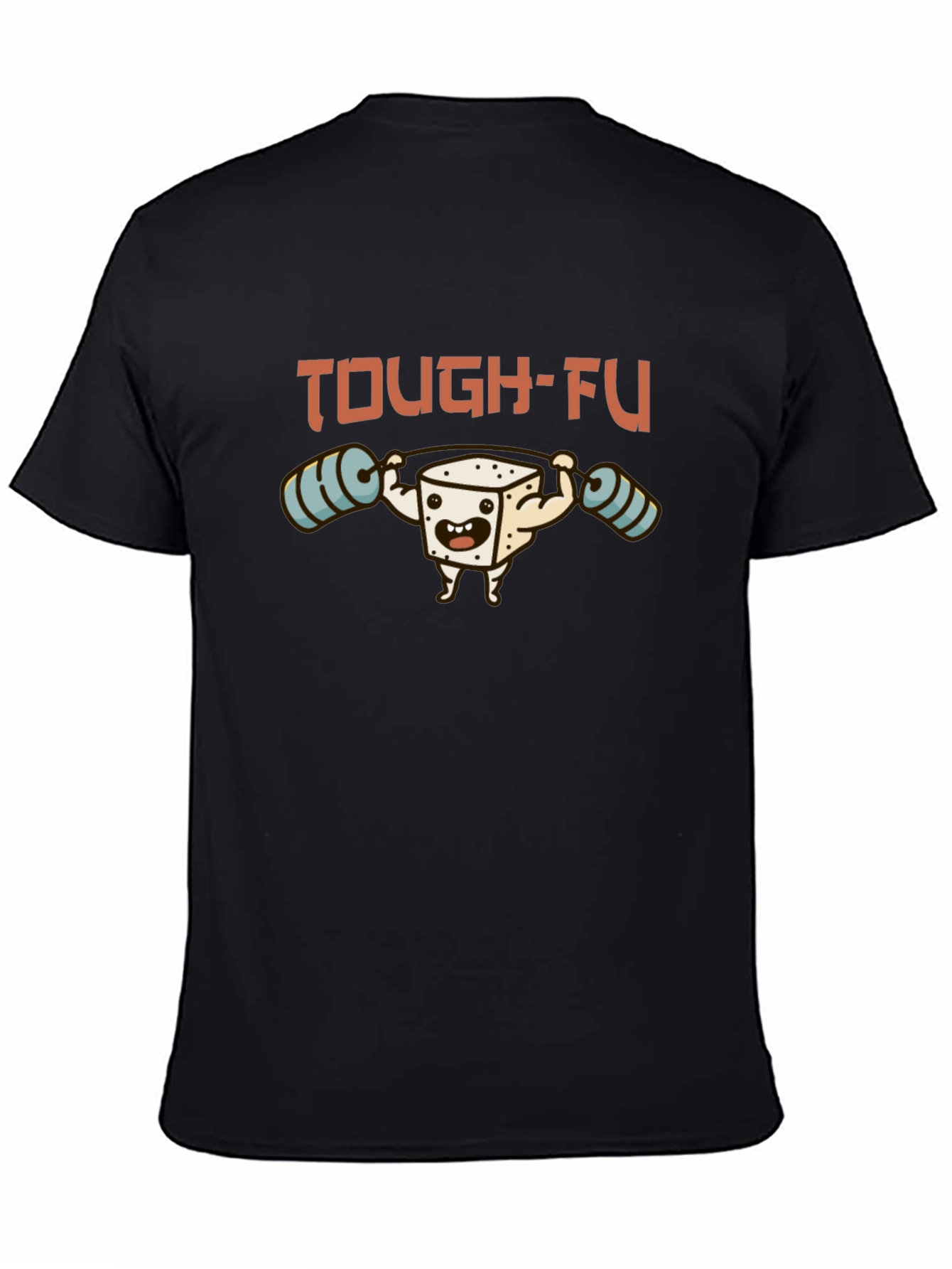 Tough-Fu T-Shirt - Weightlifting Tofu Design