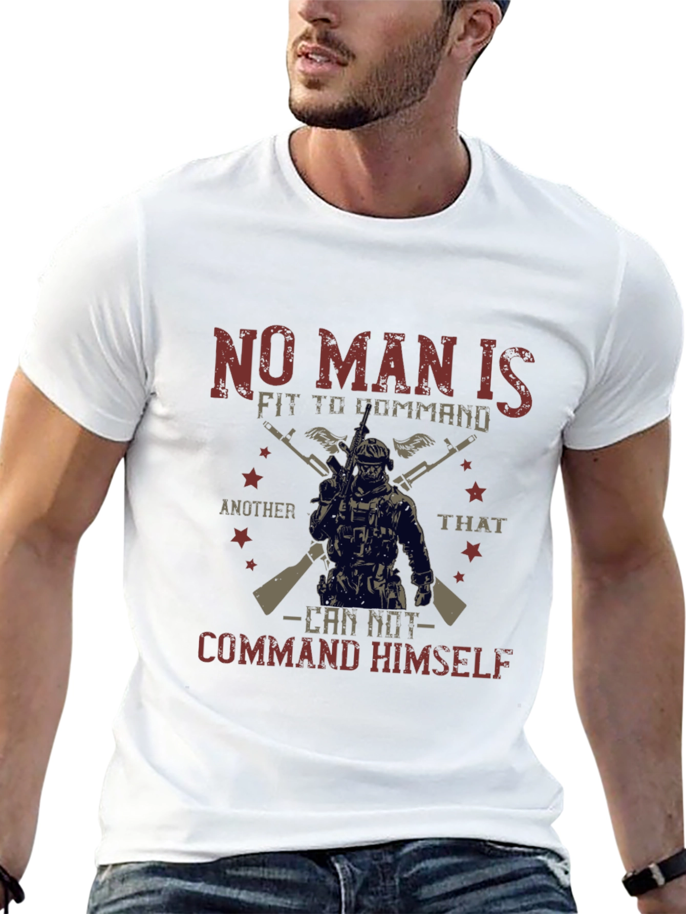 Military Inspired Graphic T-Shirt - Command Yourself