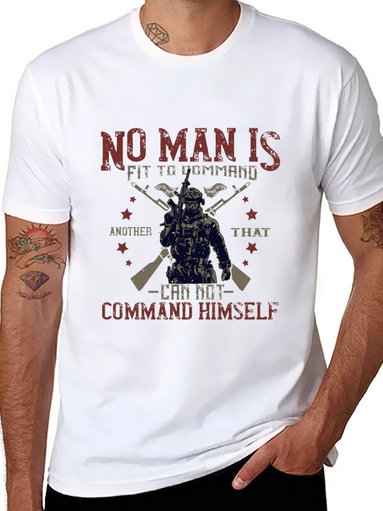 Military Inspired Graphic T-Shirt - Command Yourself