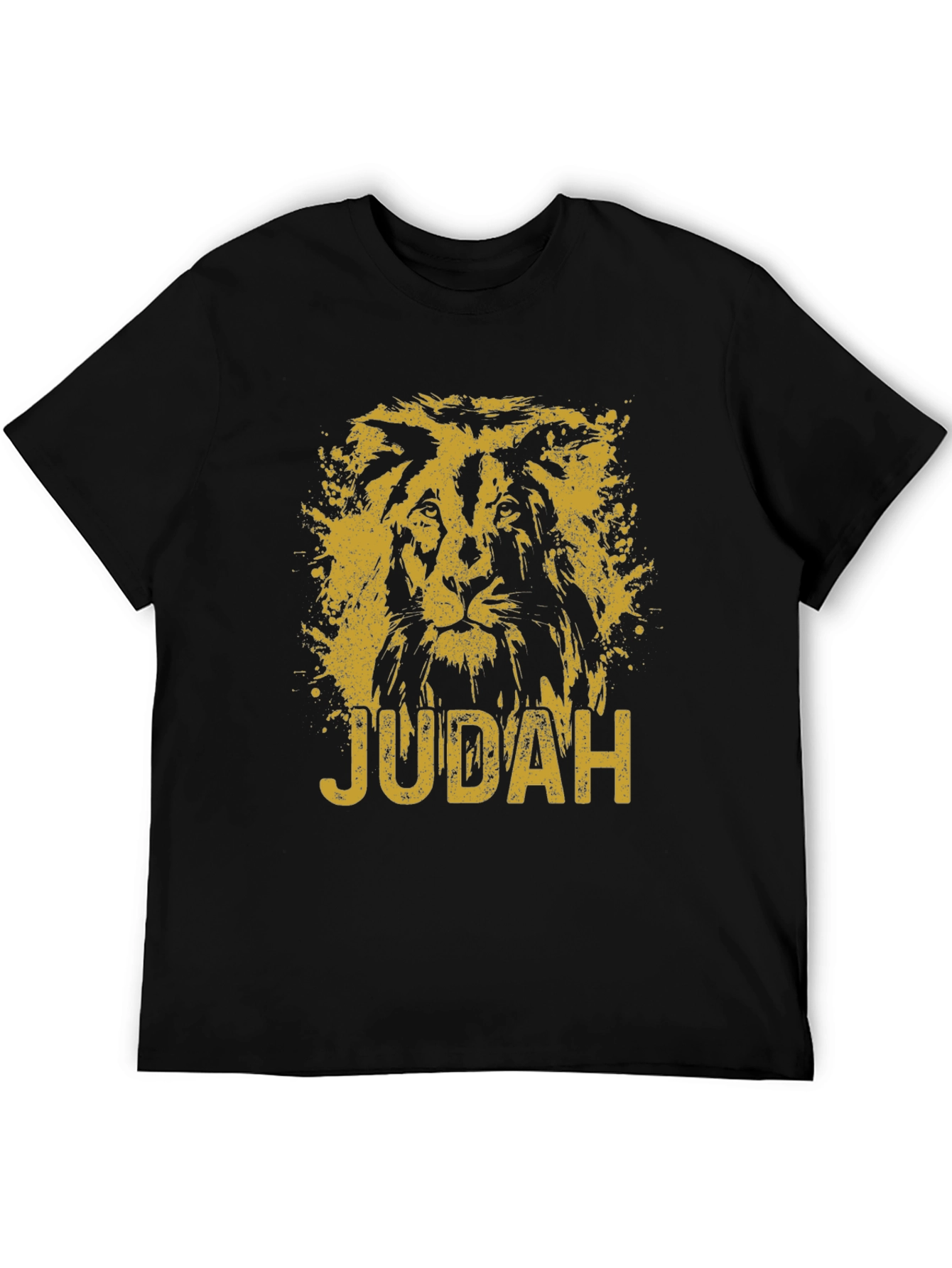 Lion of Judah Graphic Tee - Black Cotton T-Shirt