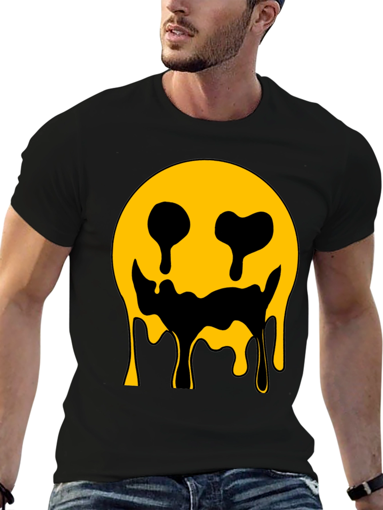 Dripping Smiley Face Graphic Tee