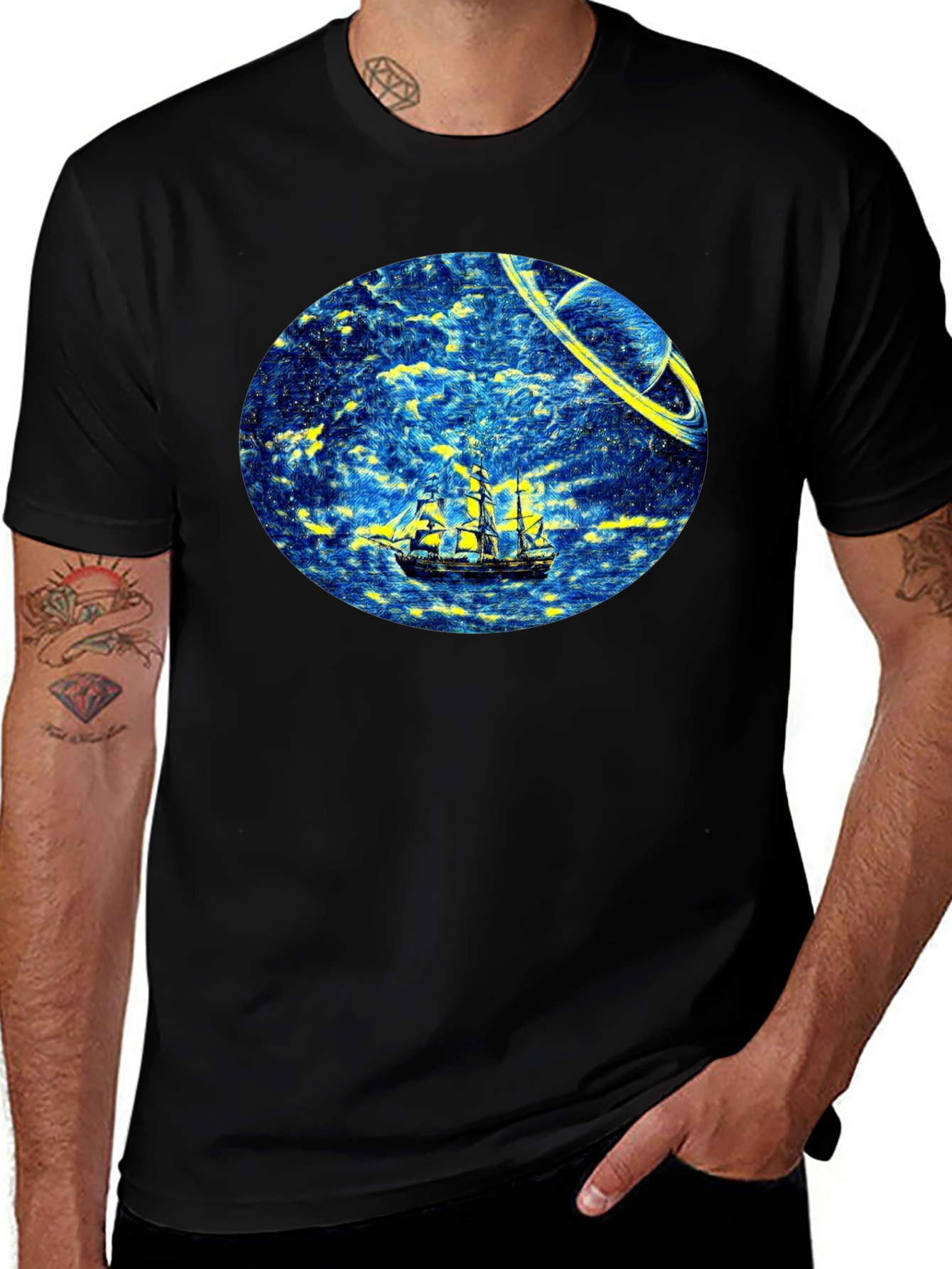 Space Sailing T-Shirt - Unique Graphic Tee