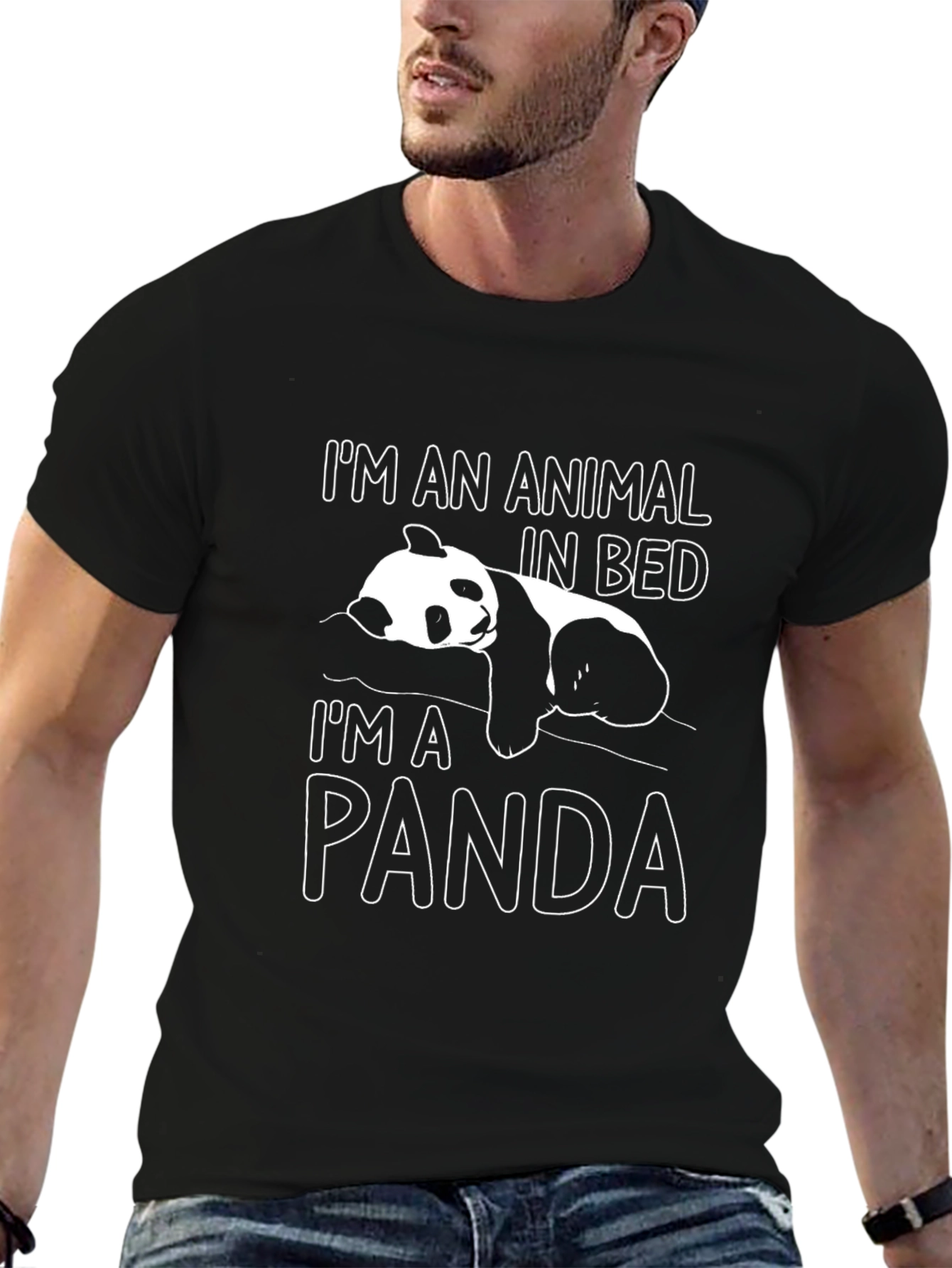 Animal in Bed Panda Graphic Tee - Unisex