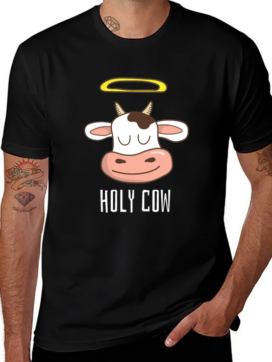 Holy Cow T-Shirt: Funny Cartoon Graphic Tee