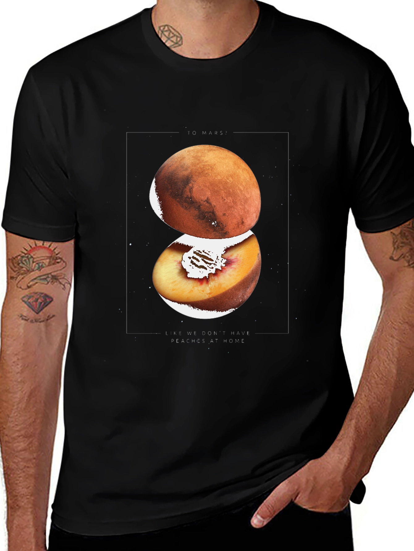 Mars Peach Graphic T-Shirt - Unique Design