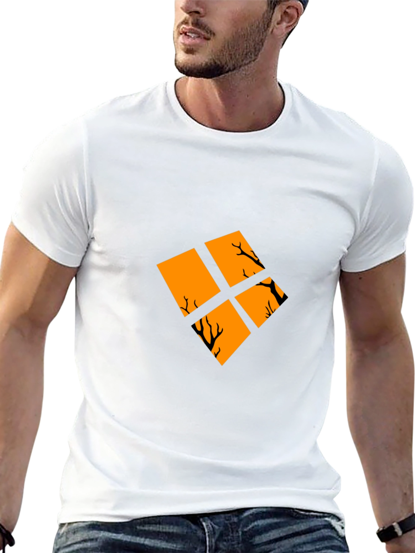 Spooky Tree Branch Graphic Tee - Halloween Style