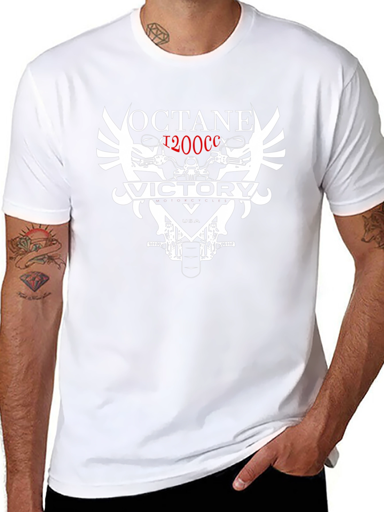 Octane Victory 1200CC Motorcycle Graphic T-Shirt