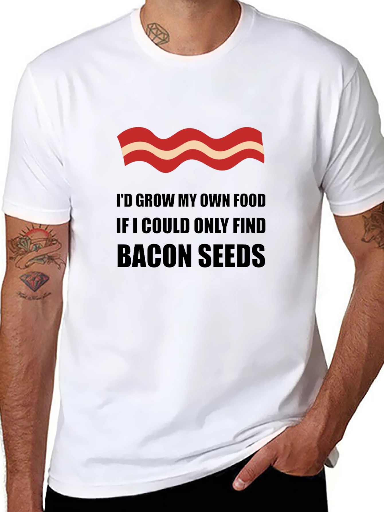 Bacon Seeds Graphic Tee - Funny Sarcastic T-Shirt
