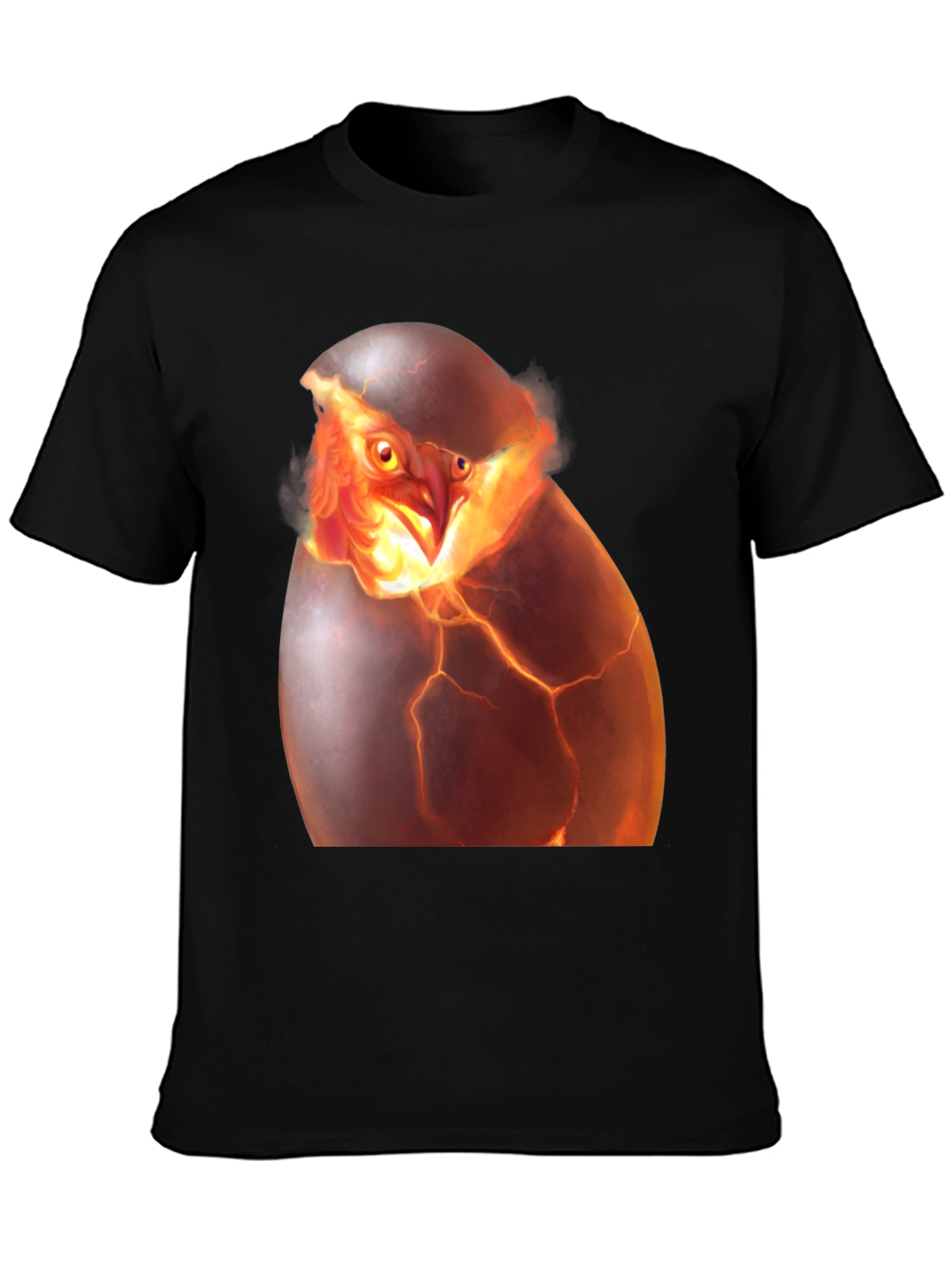 Phoenix Hatching T-Shirt - Fiery Bird Design