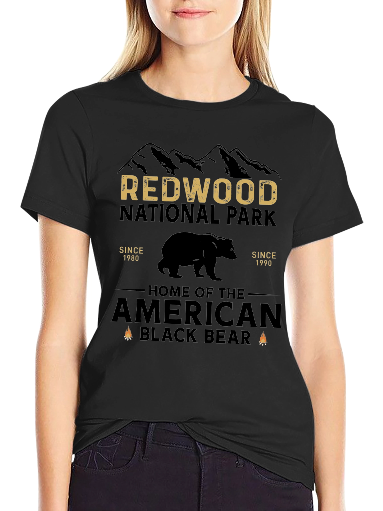 Redwood National Park Black Bear Graphic Tee