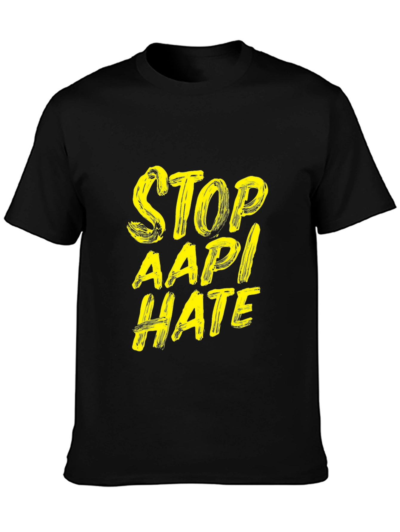 Stop AAPI Hate T-Shirt - Black Crew Neck Tee