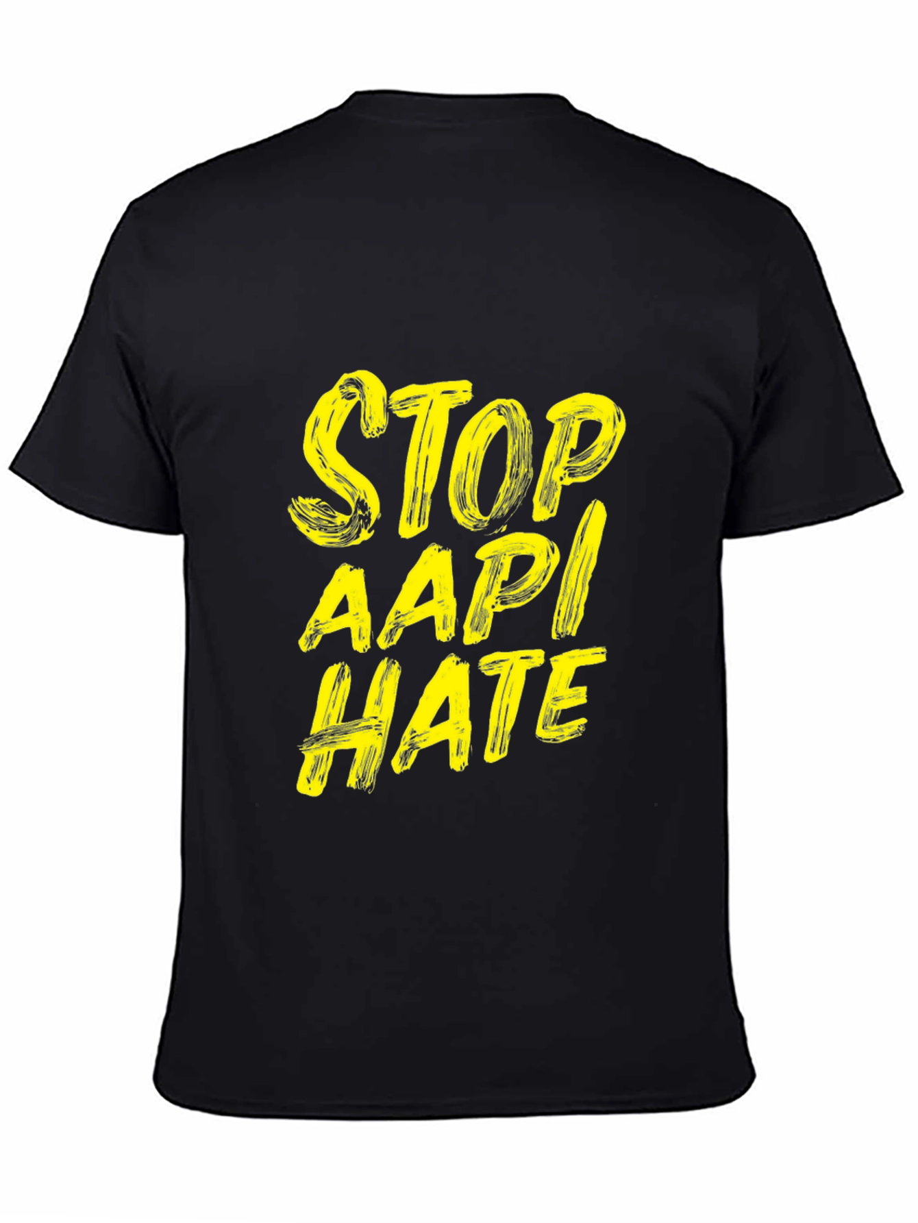 Stop AAPI Hate T-Shirt - Black Crew Neck Tee