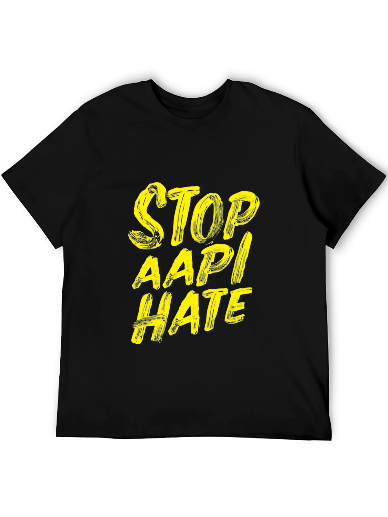 Stop AAPI Hate T-Shirt - Black Crew Neck Tee