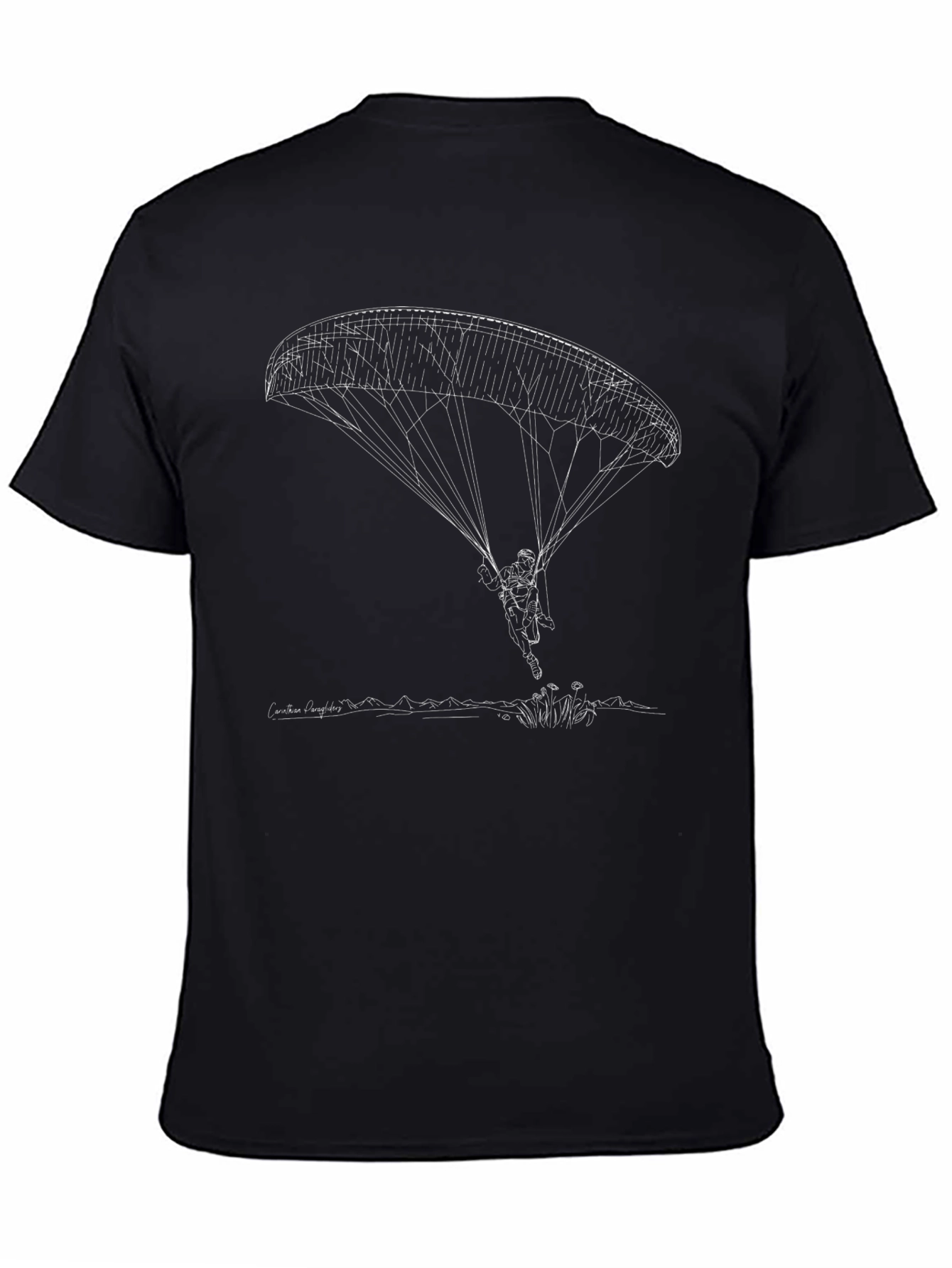 Paraglider Design T-Shirt | Black