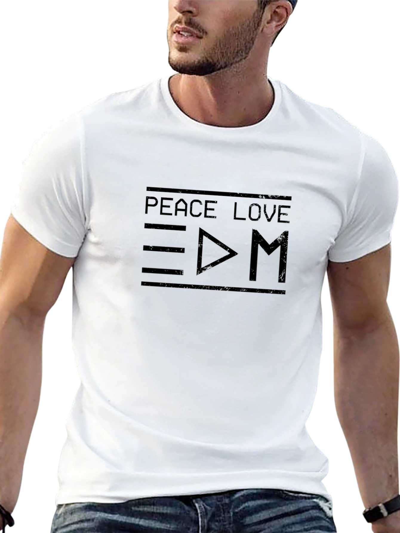 Peace Love EDM Graphic Tee - Black