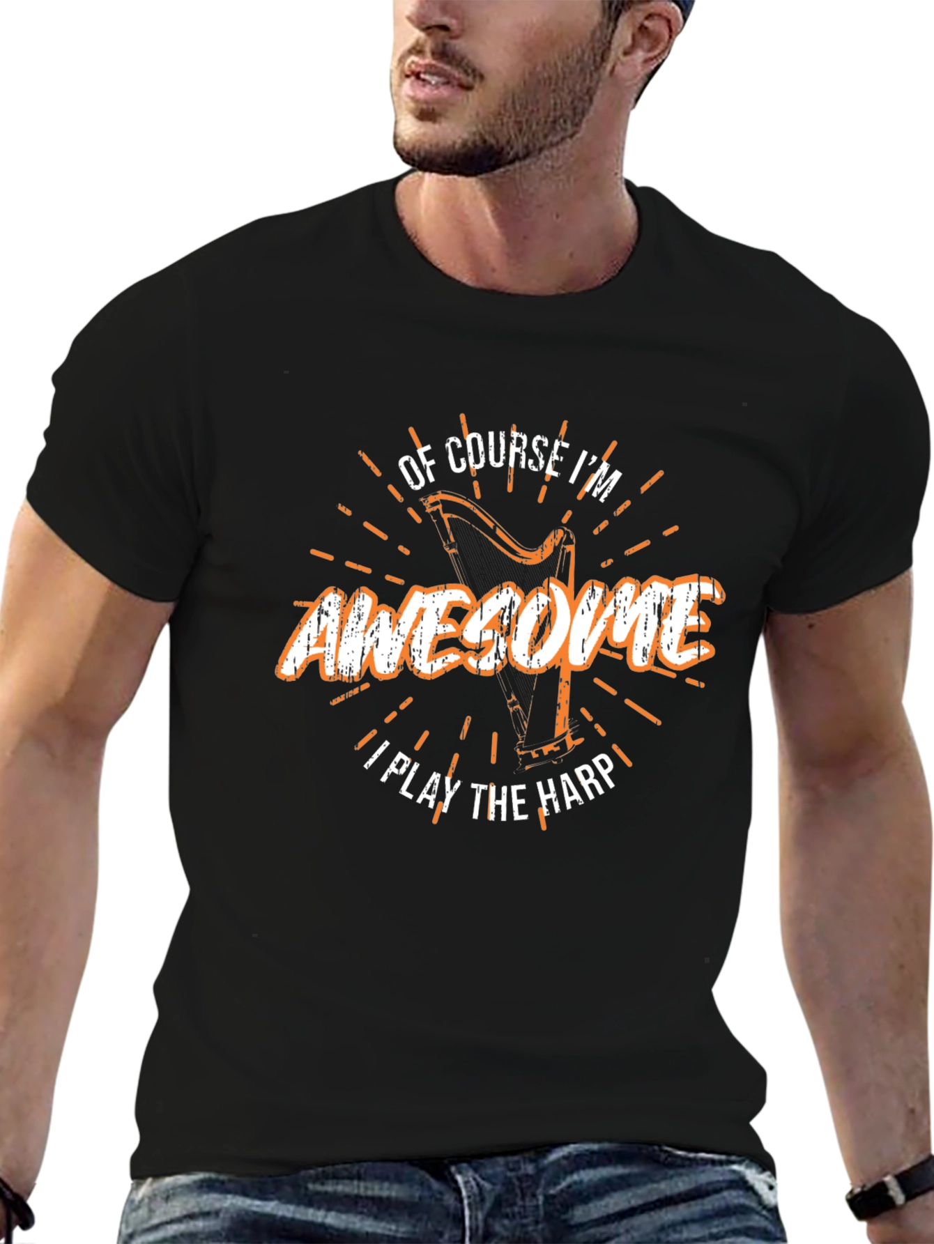 Awesome Harp Player Graphic Tee