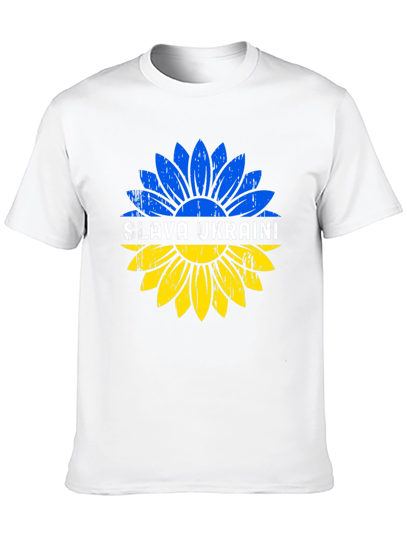 Slava Ukraini Sunflower Graphic Tee - Black