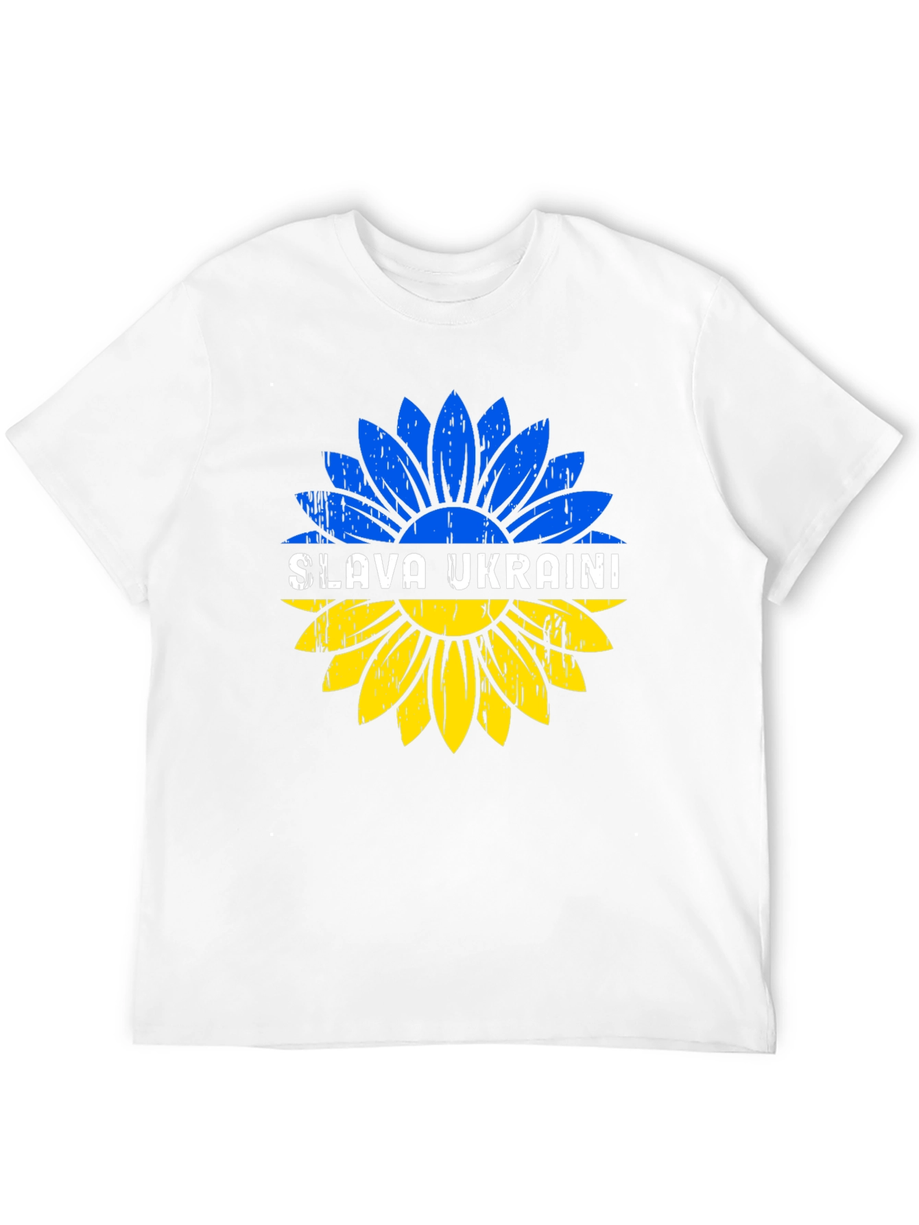 Slava Ukraini Sunflower Graphic Tee - Black