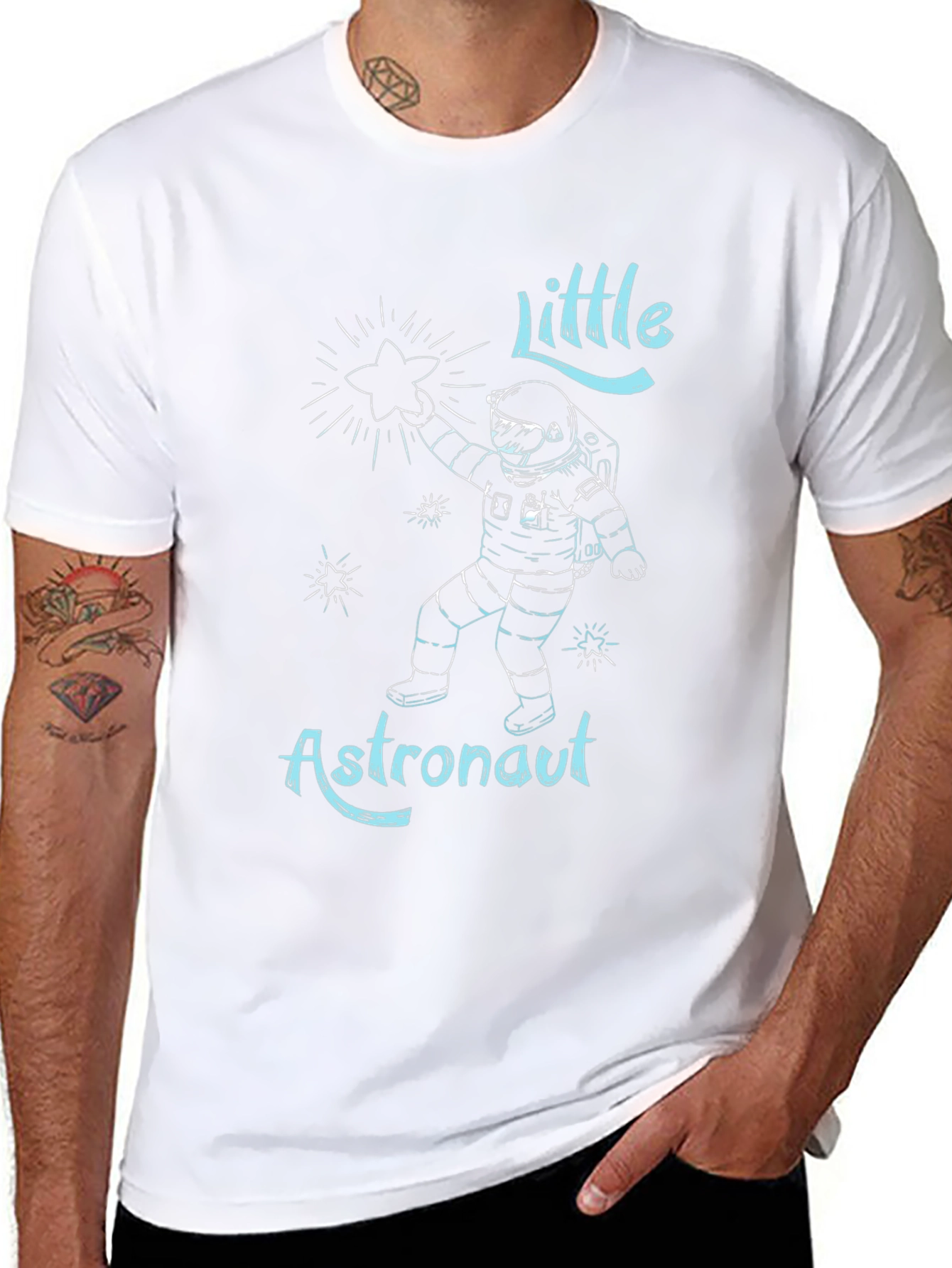 Little Astronaut Black T-Shirt