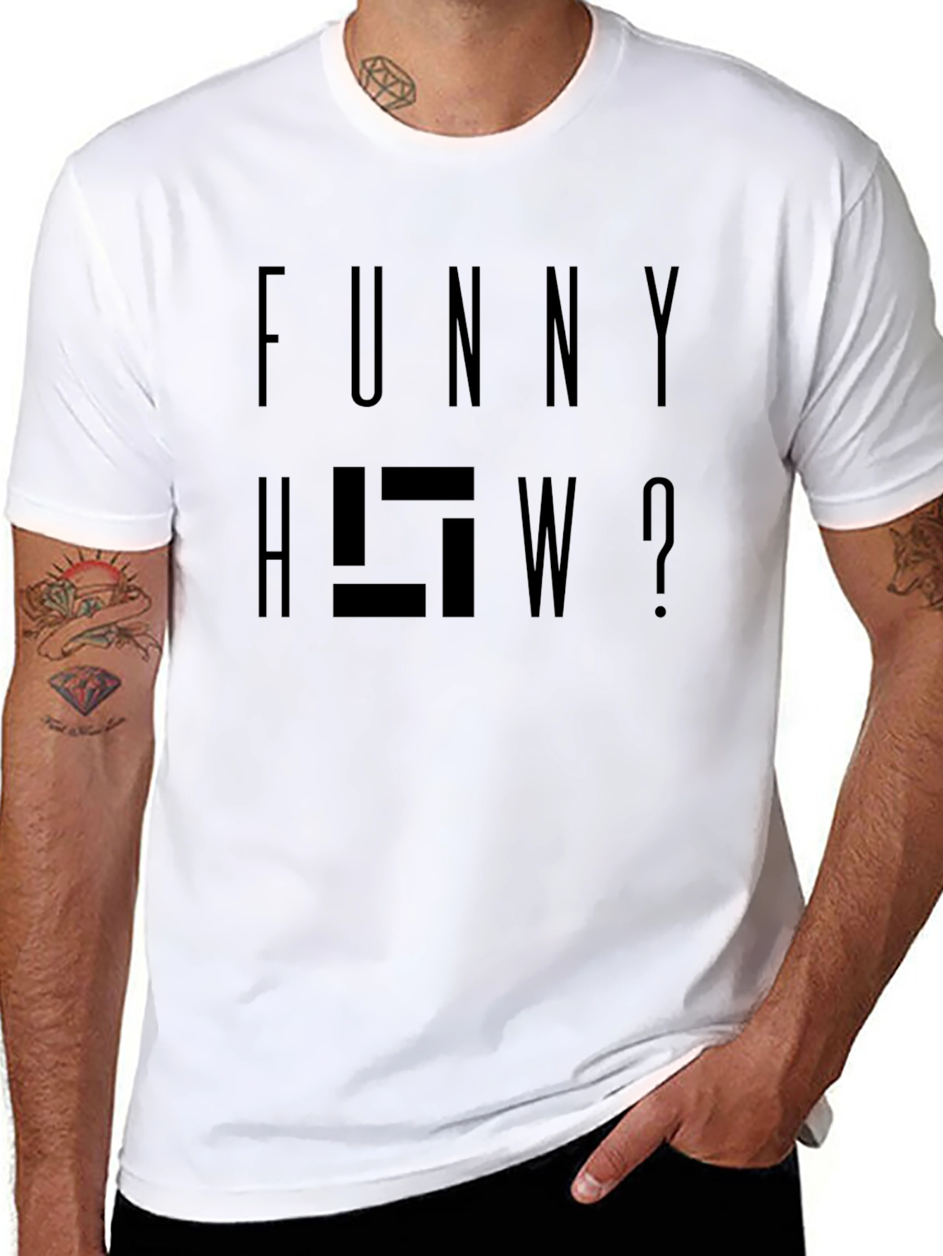 Funny HOW? Graphic Tee - Dark Humor T-Shirt