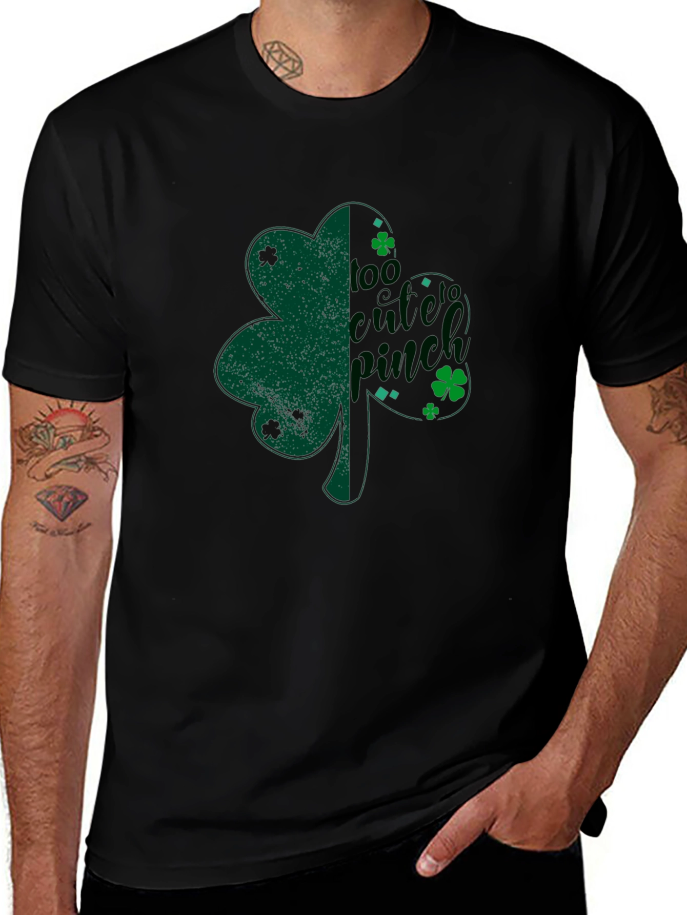 Too Cute To Pinch St. Patricks Day Clover T-Shirt