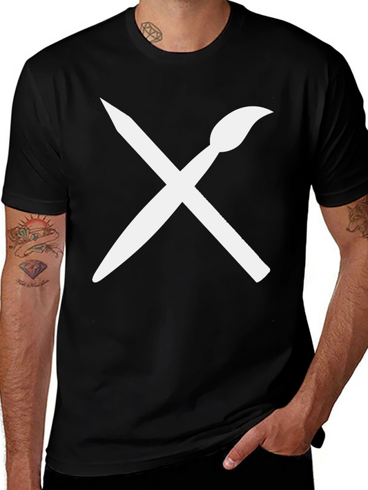 Artists Tee: Brush & Pencil Graphic T-Shirt