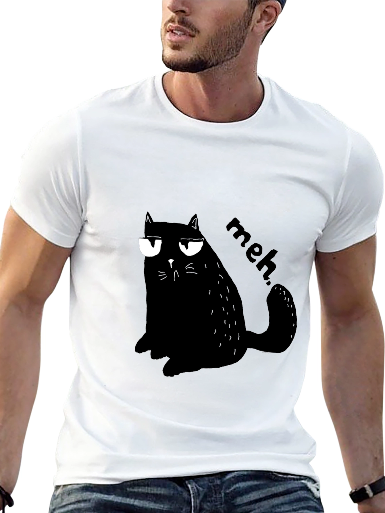 Meh Cat T-Shirt - Grumpy Cat Vibes