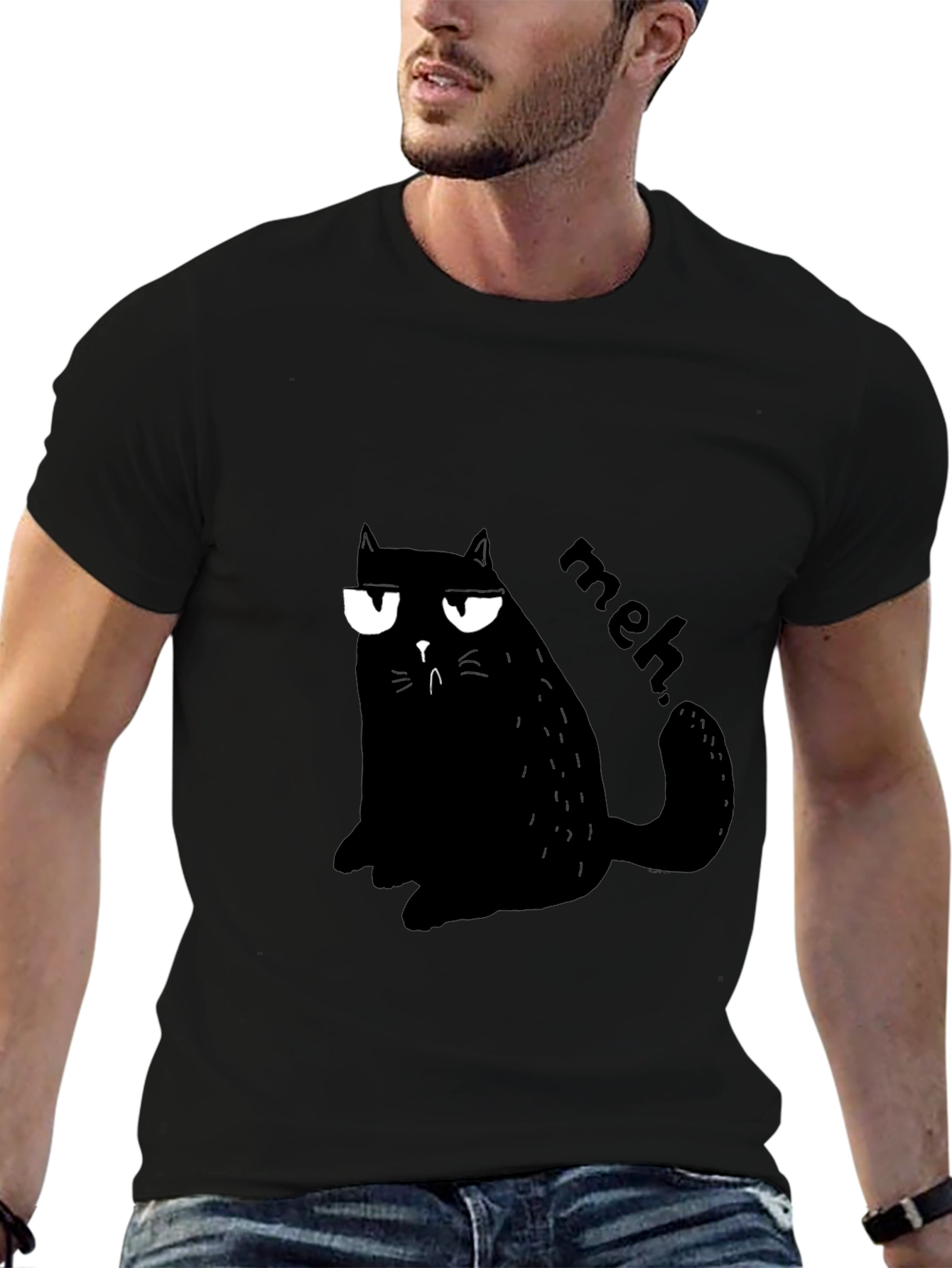 Meh Cat T-Shirt - Grumpy Cat Vibes