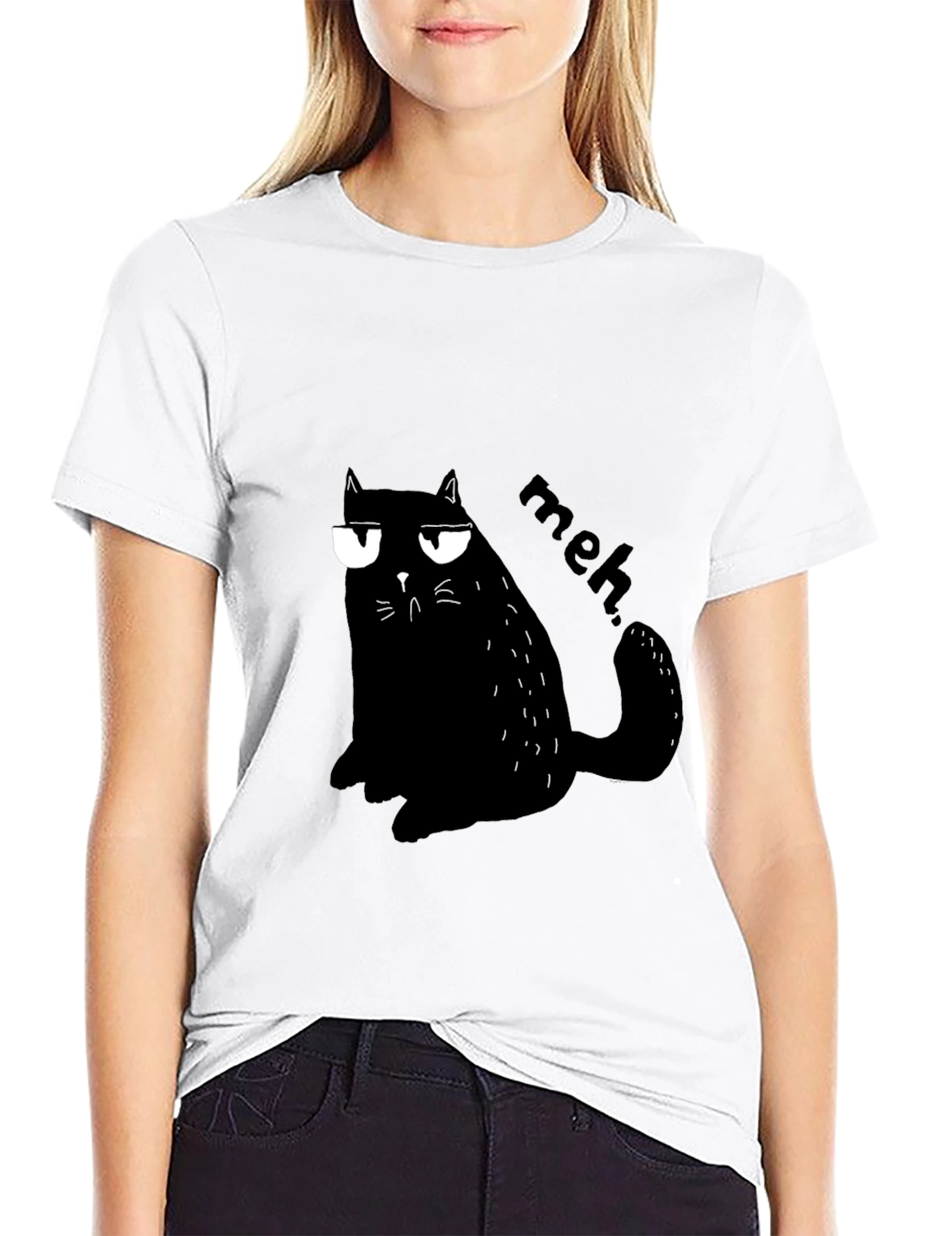 Meh Cat T-Shirt - Grumpy Cat Vibes