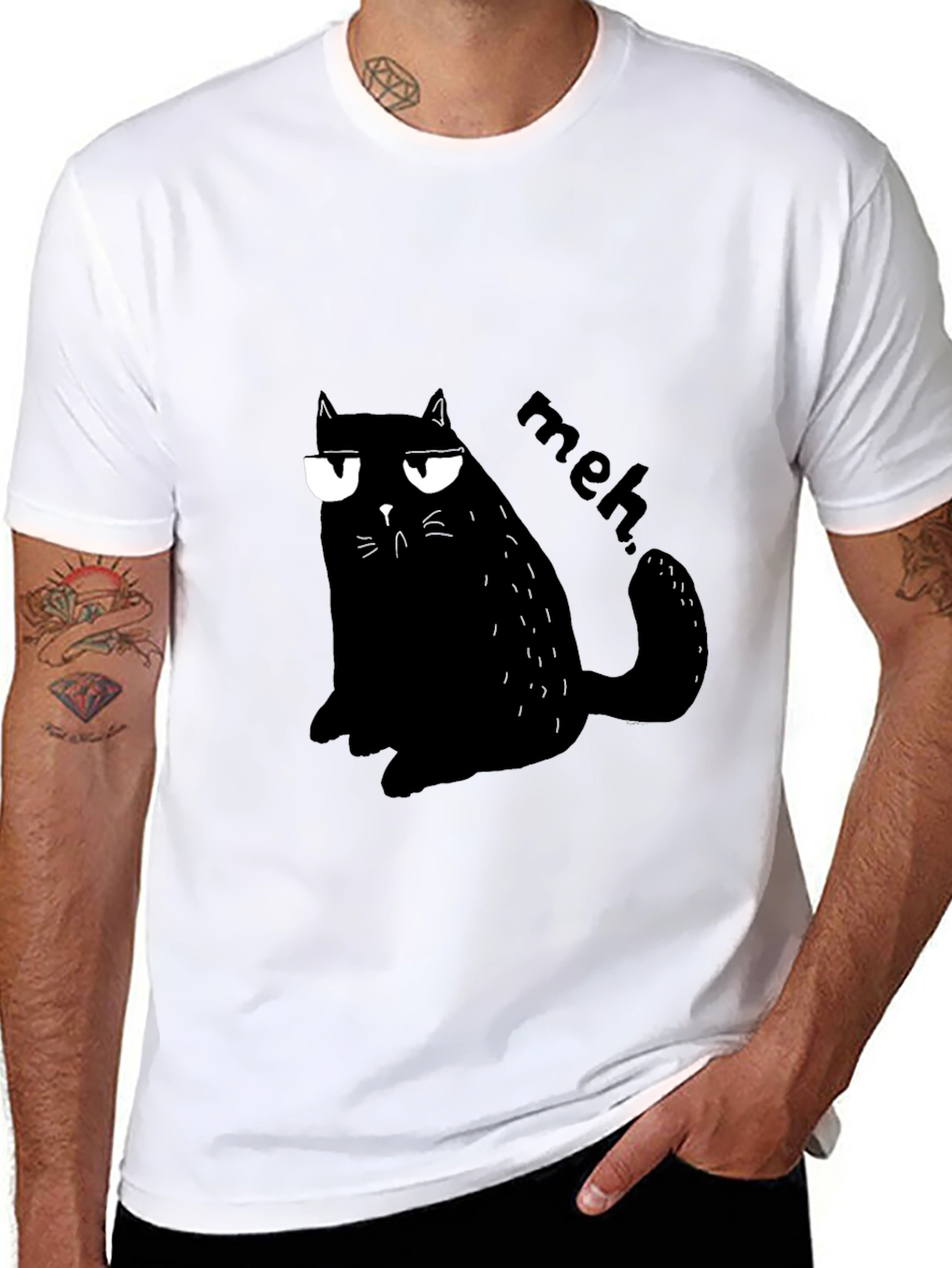 Meh Cat T-Shirt - Grumpy Cat Vibes