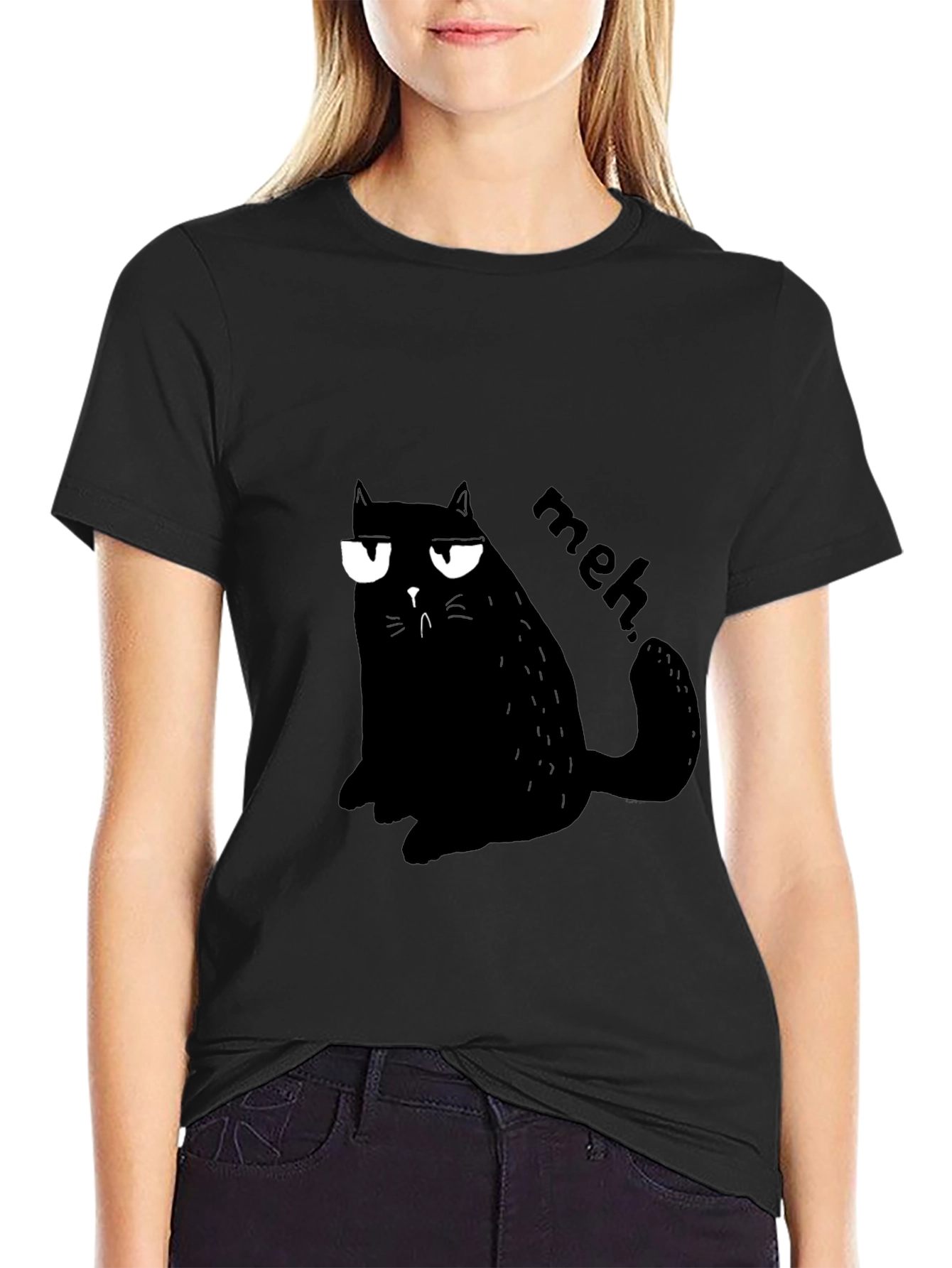 Meh Cat T-Shirt - Grumpy Cat Vibes
