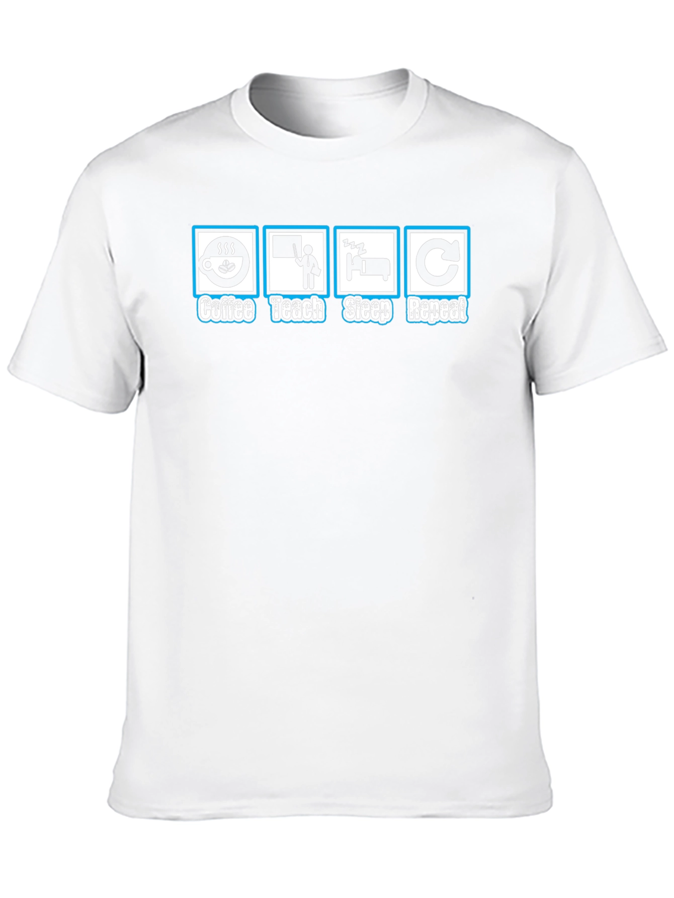 Coffee Teach Sleep Repeat Teachers T-Shirt