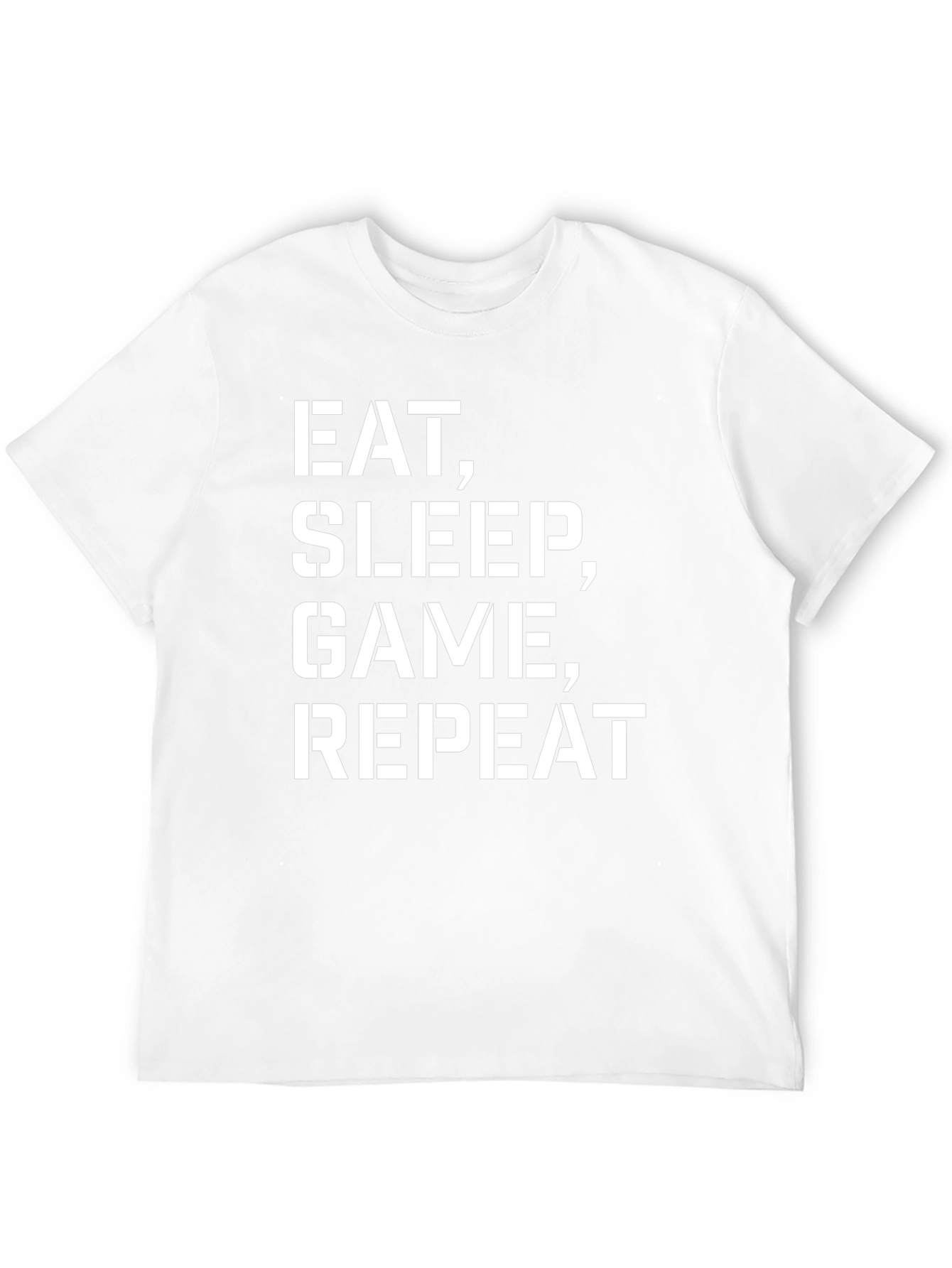 Eat Sleep Game Repeat Graphic Tee - Black