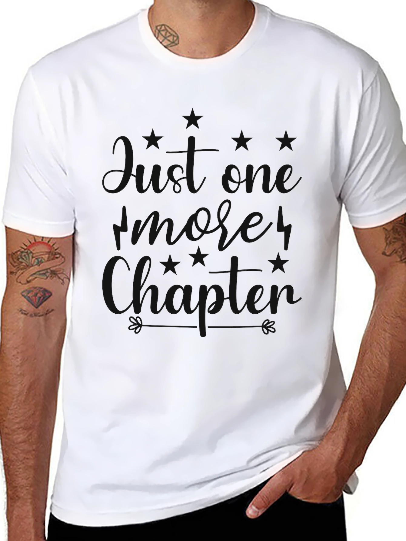 Stylish Black Graphic Print Tee