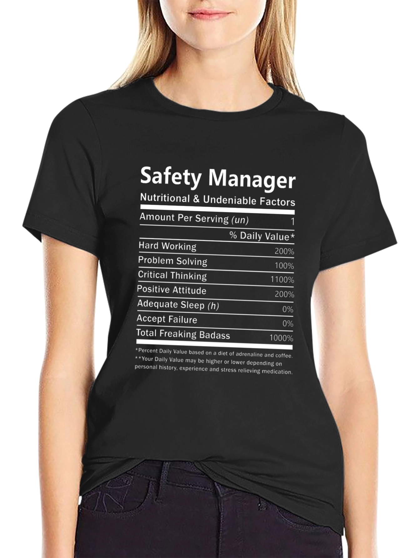 Safety Manager Nutritional Facts T-Shirt