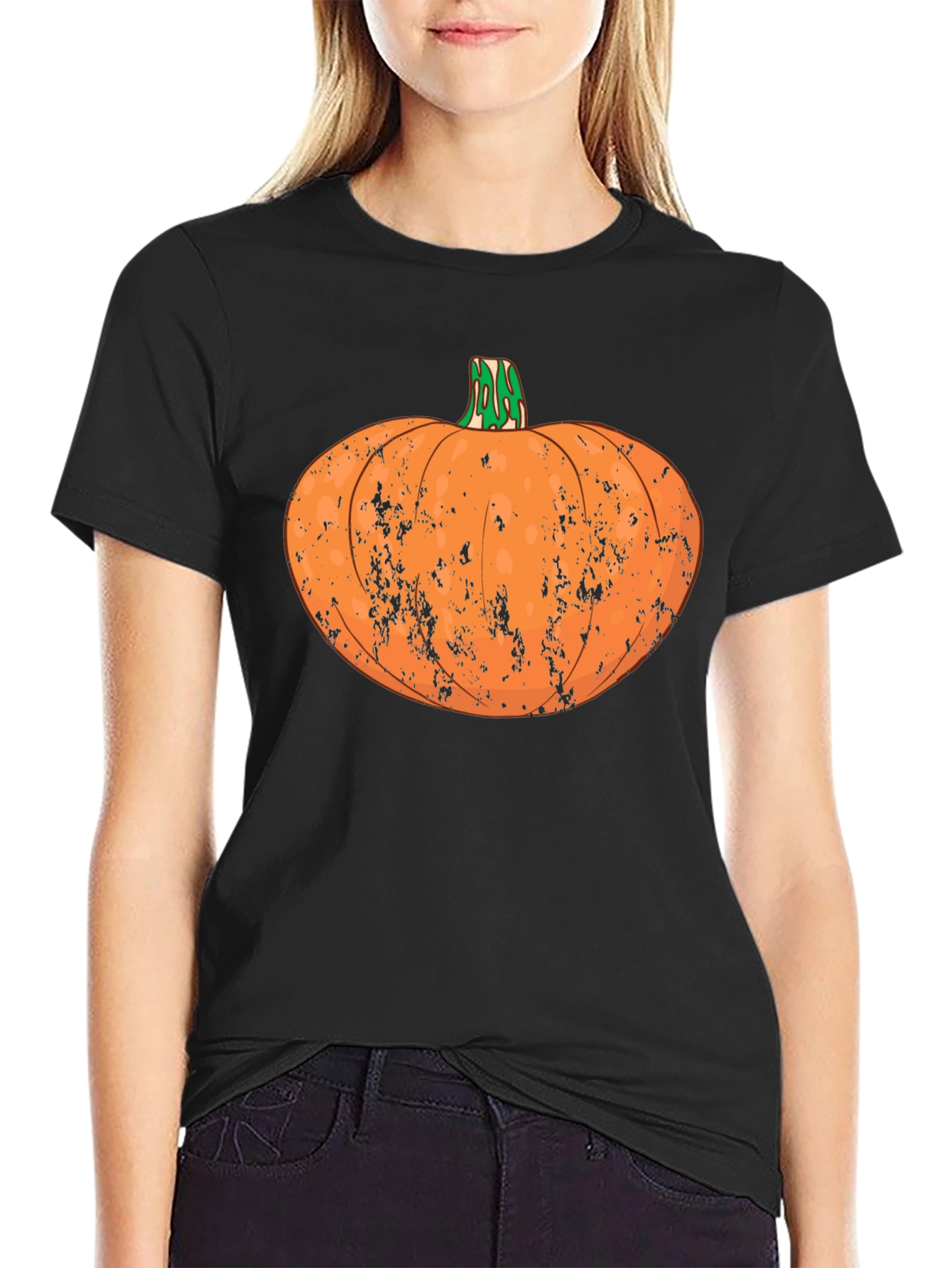 Pumpkin Graphic T-Shirt - Halloween Apparel