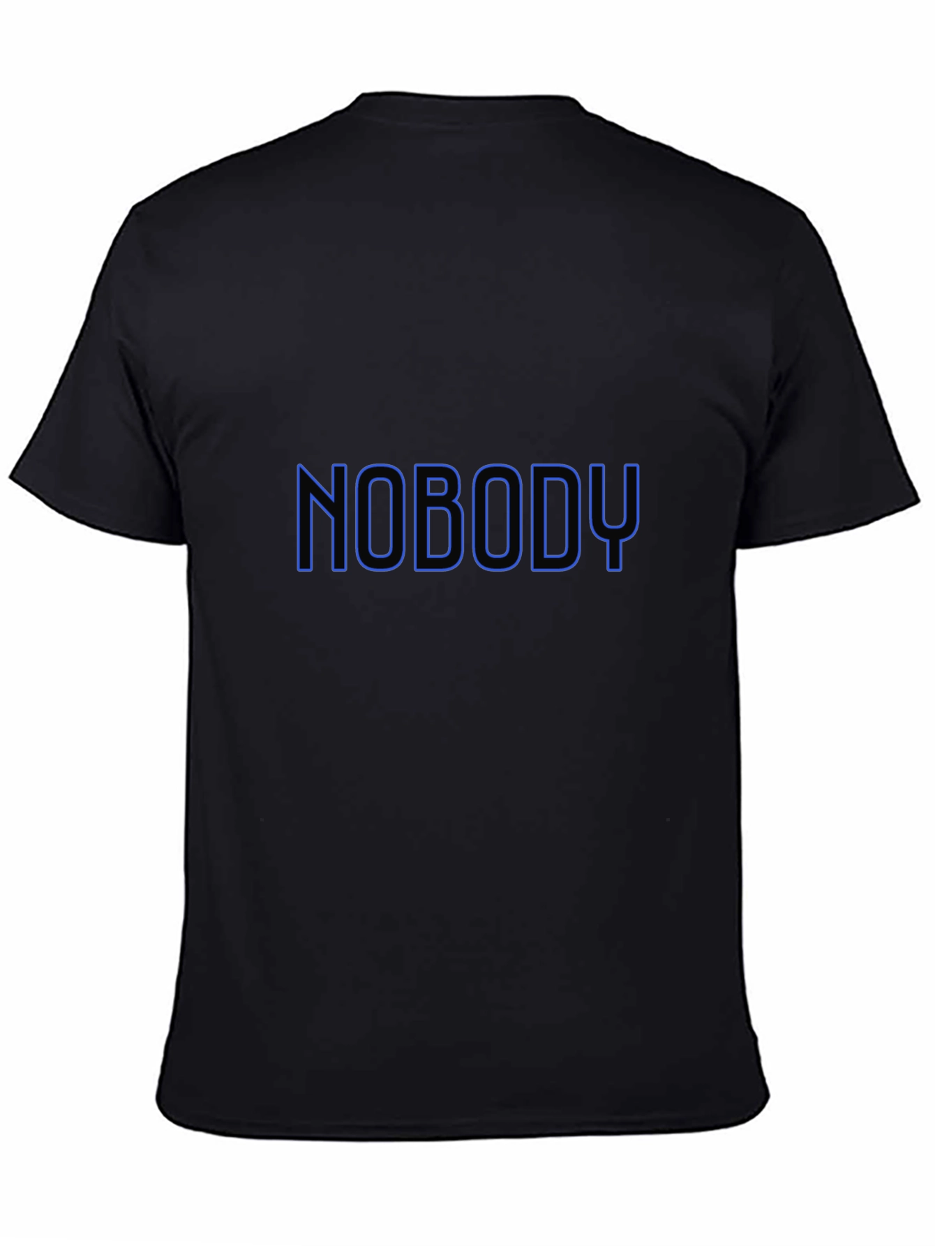 Nobody T-Shirt - Black Crew Neck Tee