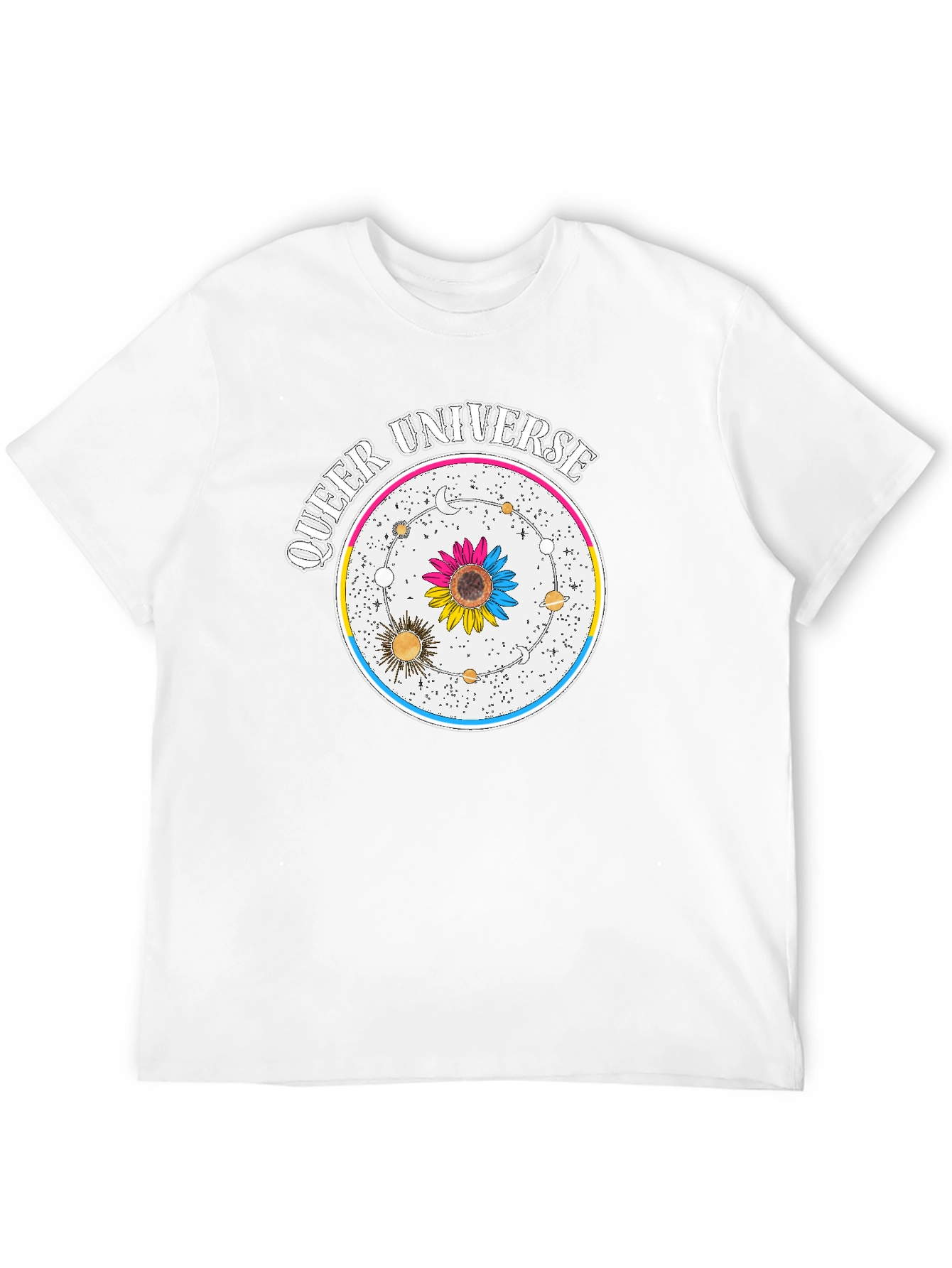 Queer Universe Black T-Shirt Pansexual Pride