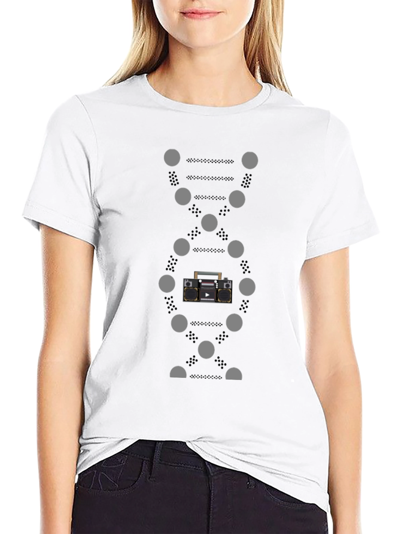 Boombox DNA Graphic Tee - Music Lover Style