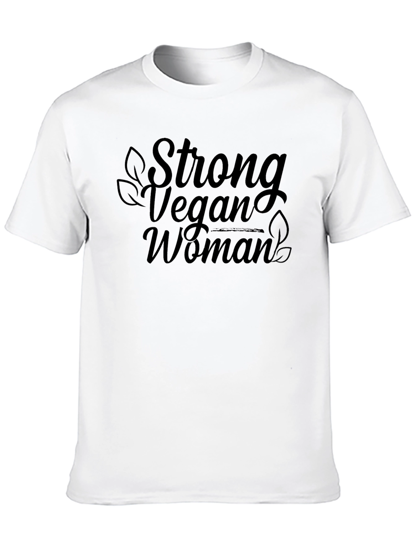 Strong Vegan Woman Black T-Shirt