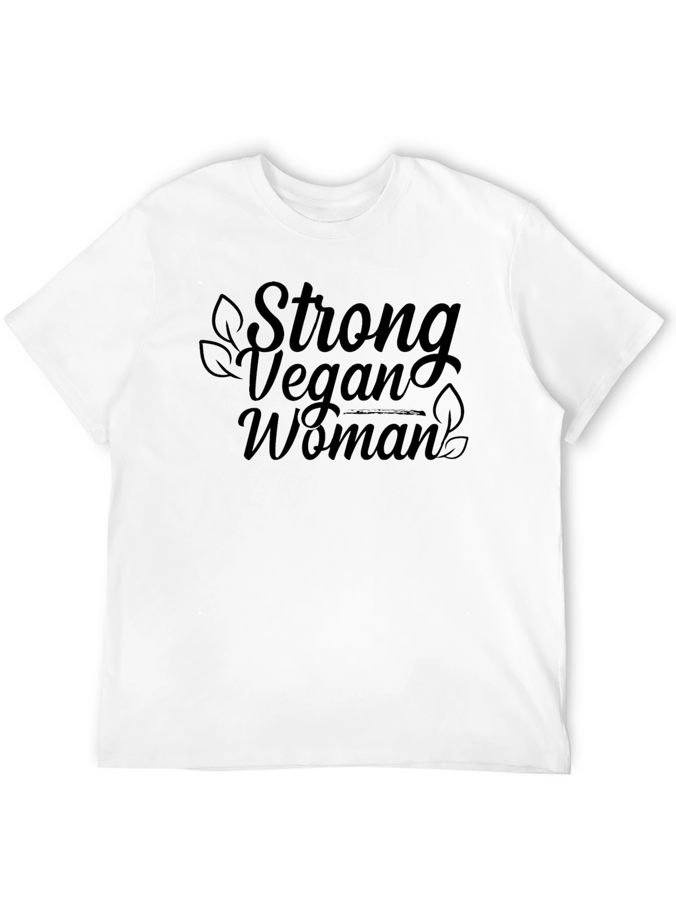 Strong Vegan Woman Black T-Shirt