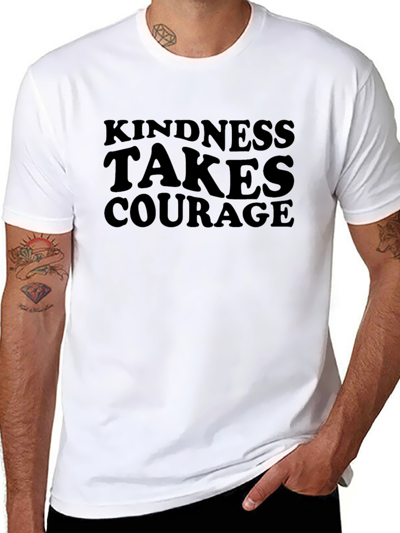 Kindness Takes Courage Graphic Tee - Black