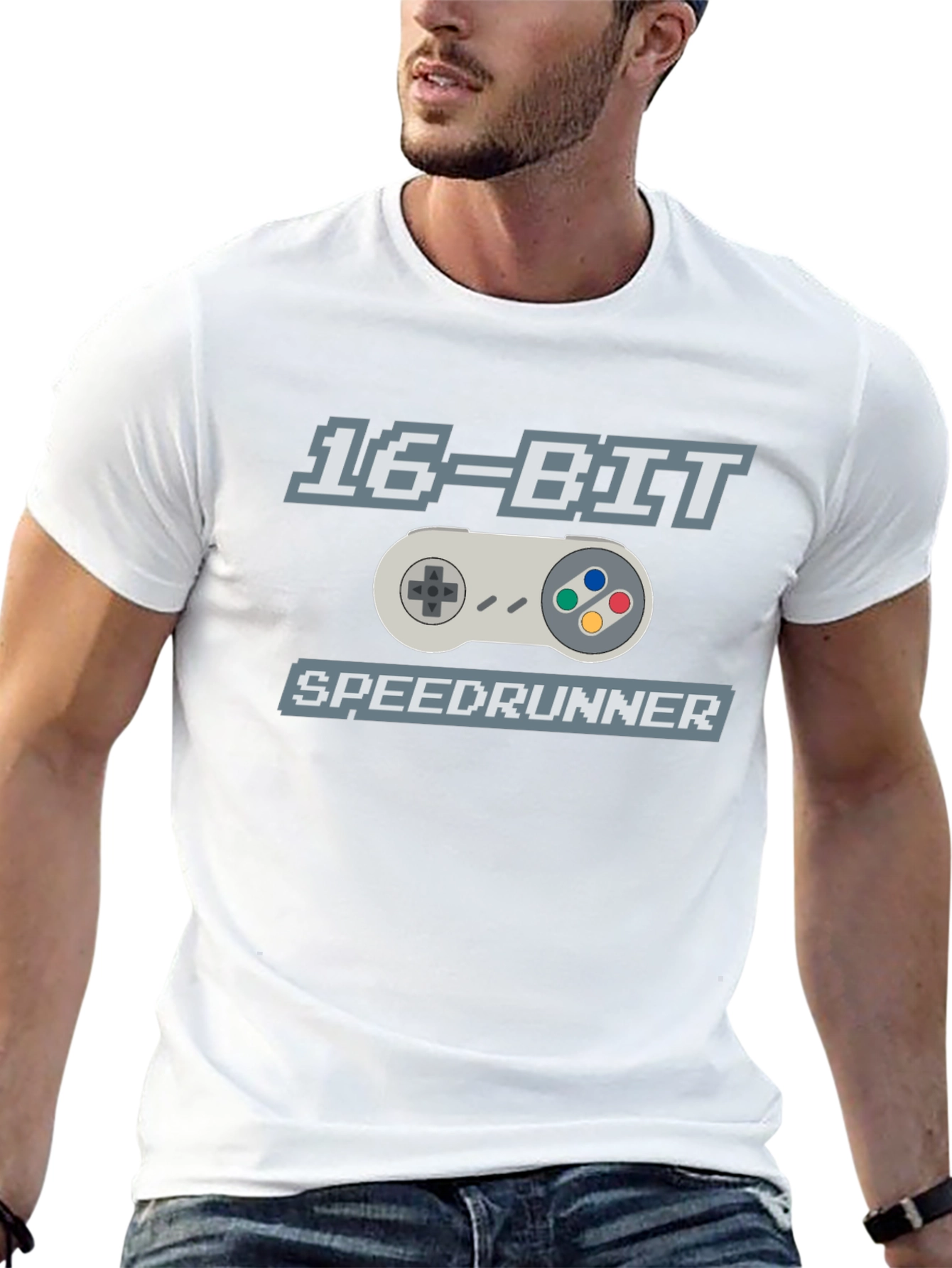 16-Bit Speedrunner Graphic T-Shirt - Retro Gaming Tee