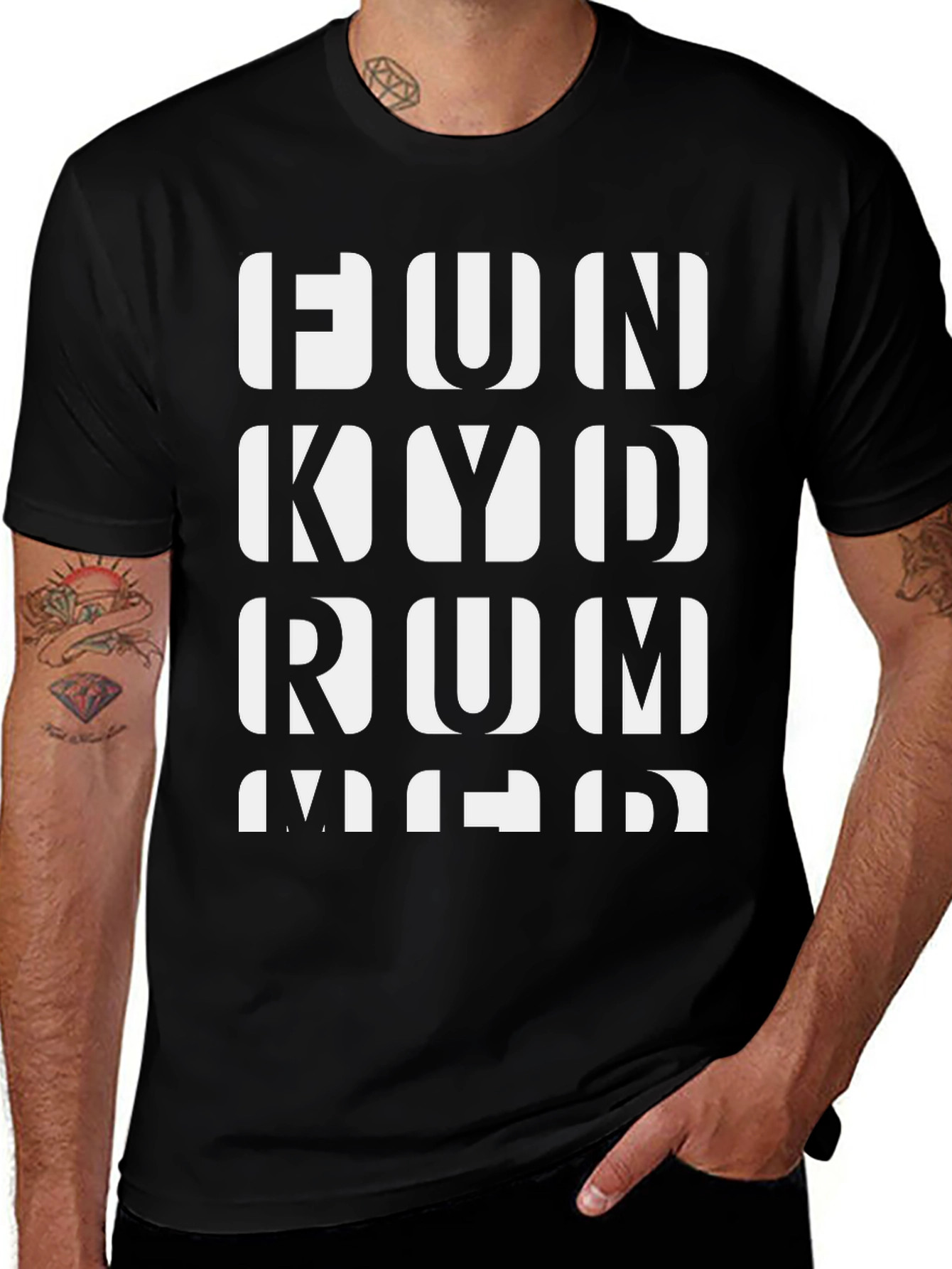 Funky Drummer Black Graphic Tee