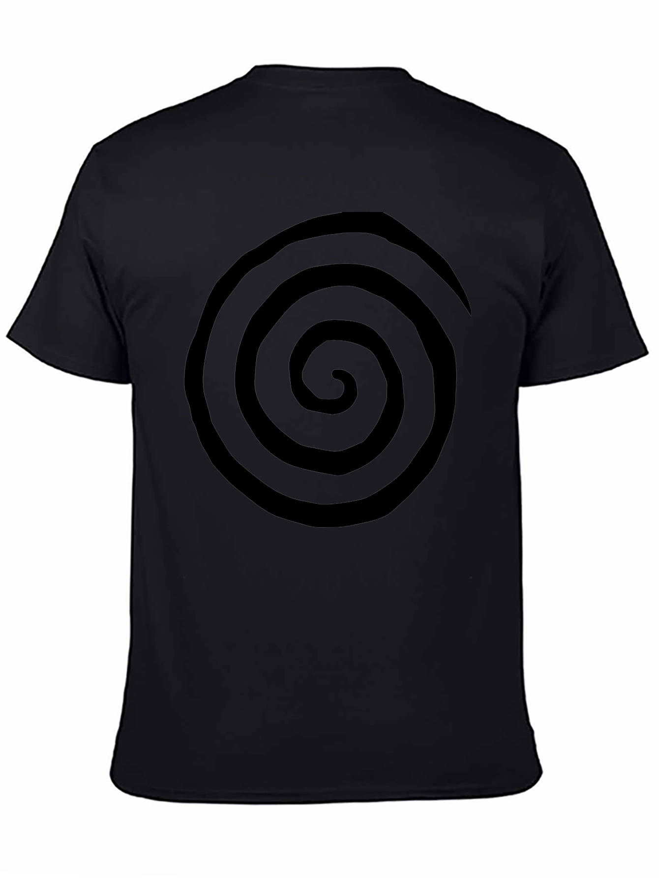 Spiral Graphic Tee - Casual Black T-Shirt