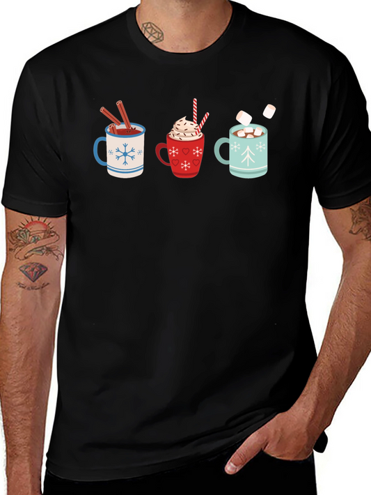 Hot Cocoa Mugs Graphic T-Shirt