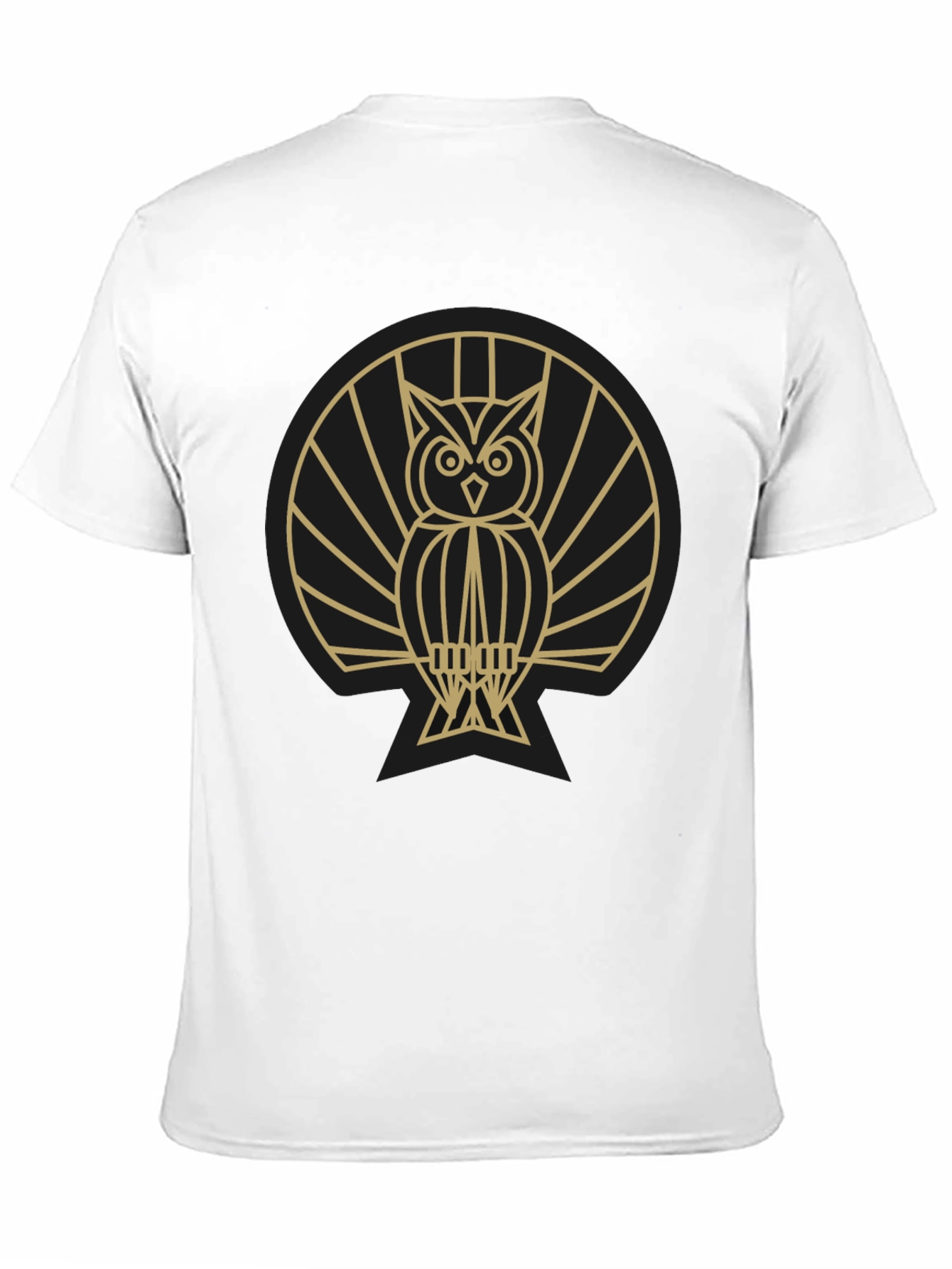 Stylish Owl Graphic Tee - Modern Geometric Design